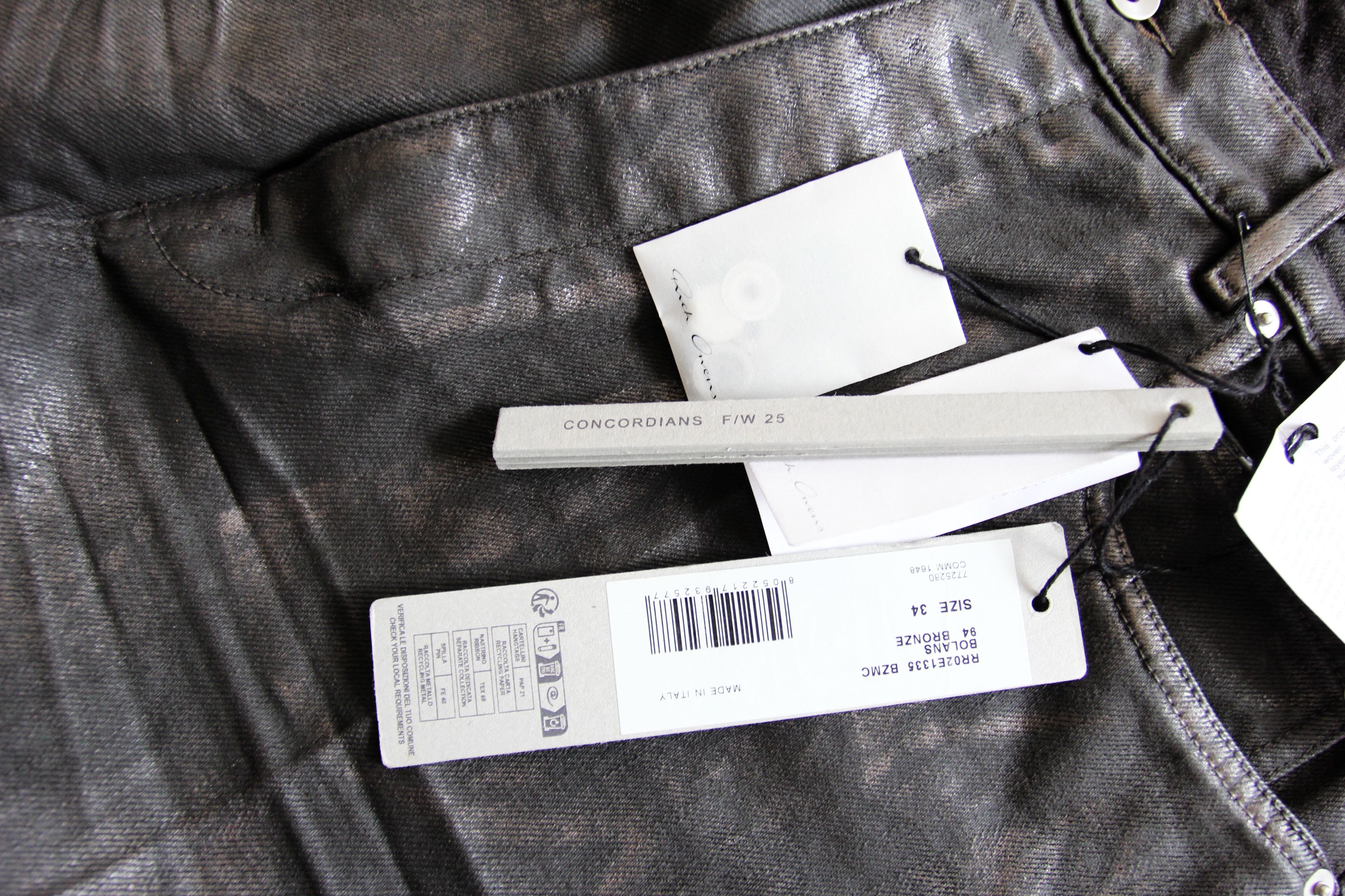 Rick Owens BNWT AW25 RICK OWENS "CONCORDIANS" BOLANS MEGACRUST DENIM 34 Size US 34 / EU 50 - 8 Thumbnail