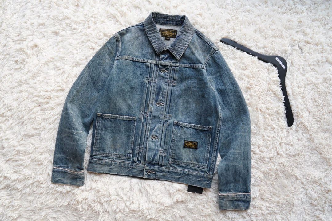 Neighborhood NEIGHBORHOOD Stockman 17AW Denim Distressed Oil Splash S Size US S / EU 44-46 / 1 - 4 Thumbnail