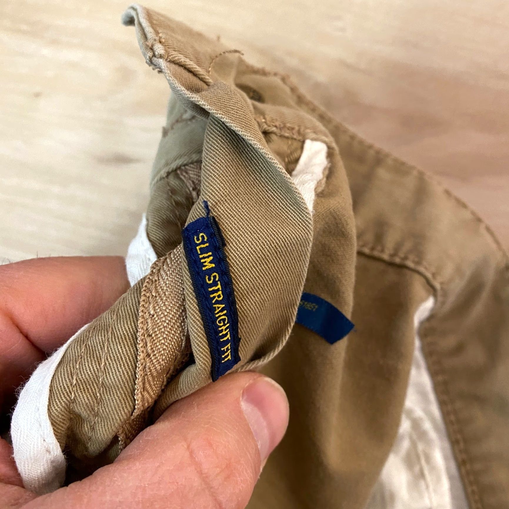 Polo Ralph Lauren Polo Ralph Lauren Mens Slim Straight Fit Tan Pants 38x25 Cotton Blend Chino Size US M / EU 48-50 / 2 - 5 Thumbnail