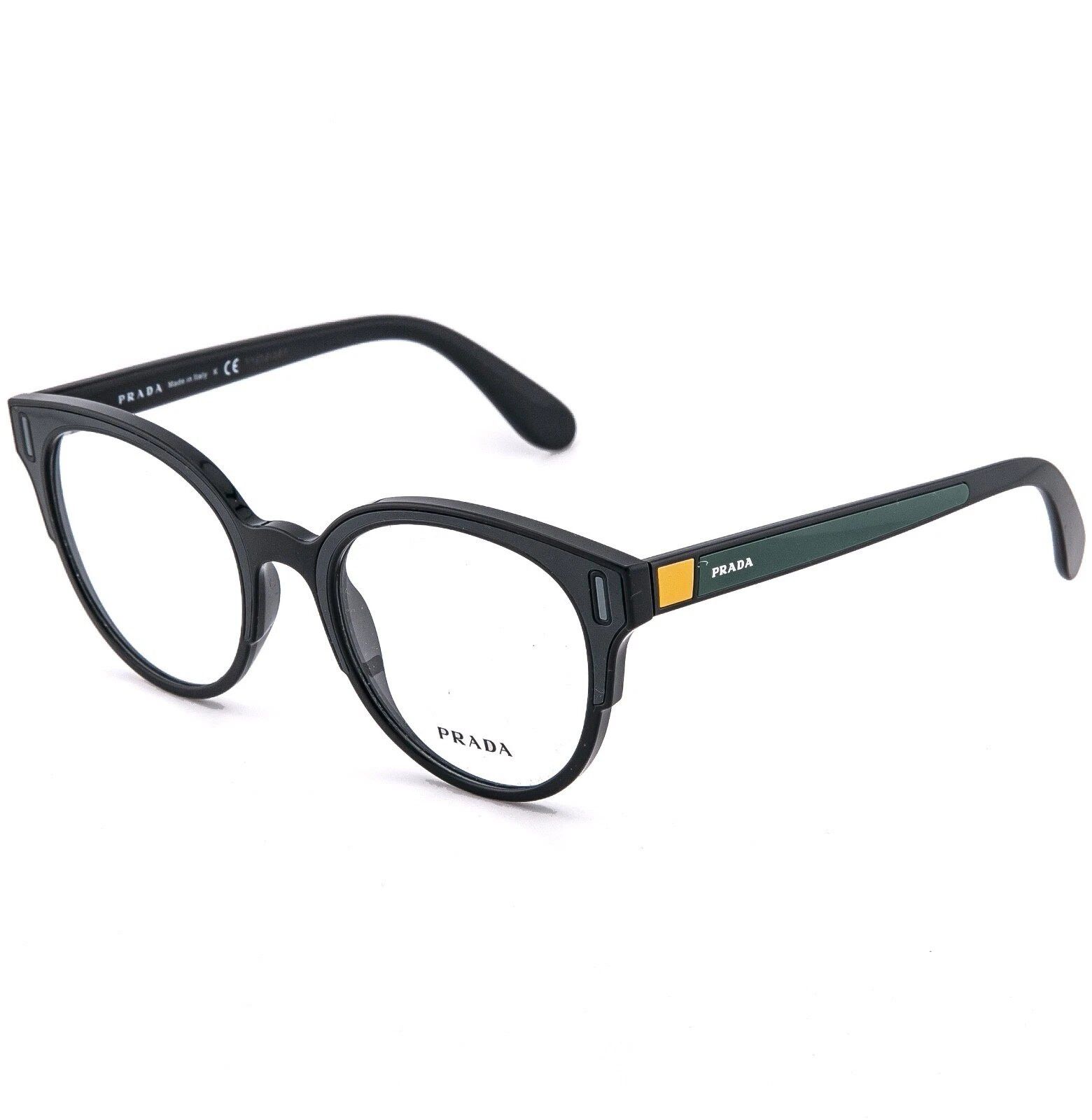 Prada PRADA 08U TAPESTRY PR08UV Black Green Eyeglasses Optical Size ONE SIZE - 4 Thumbnail
