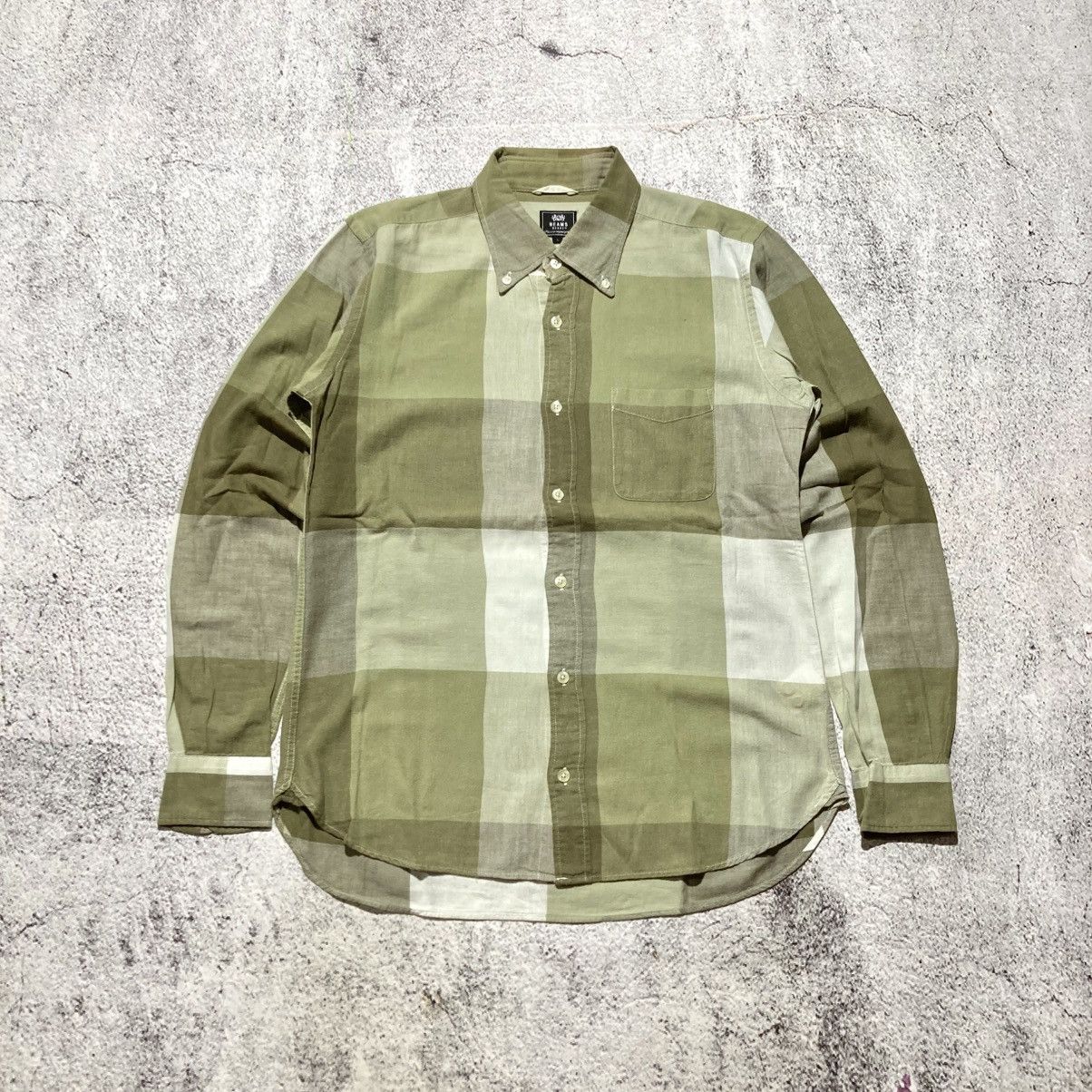 Japanese Brand 2000s Beams Heart Brick Block Motif Shirt Button Up Size US L / EU 52-54 / 3 - 1 Thumbnail