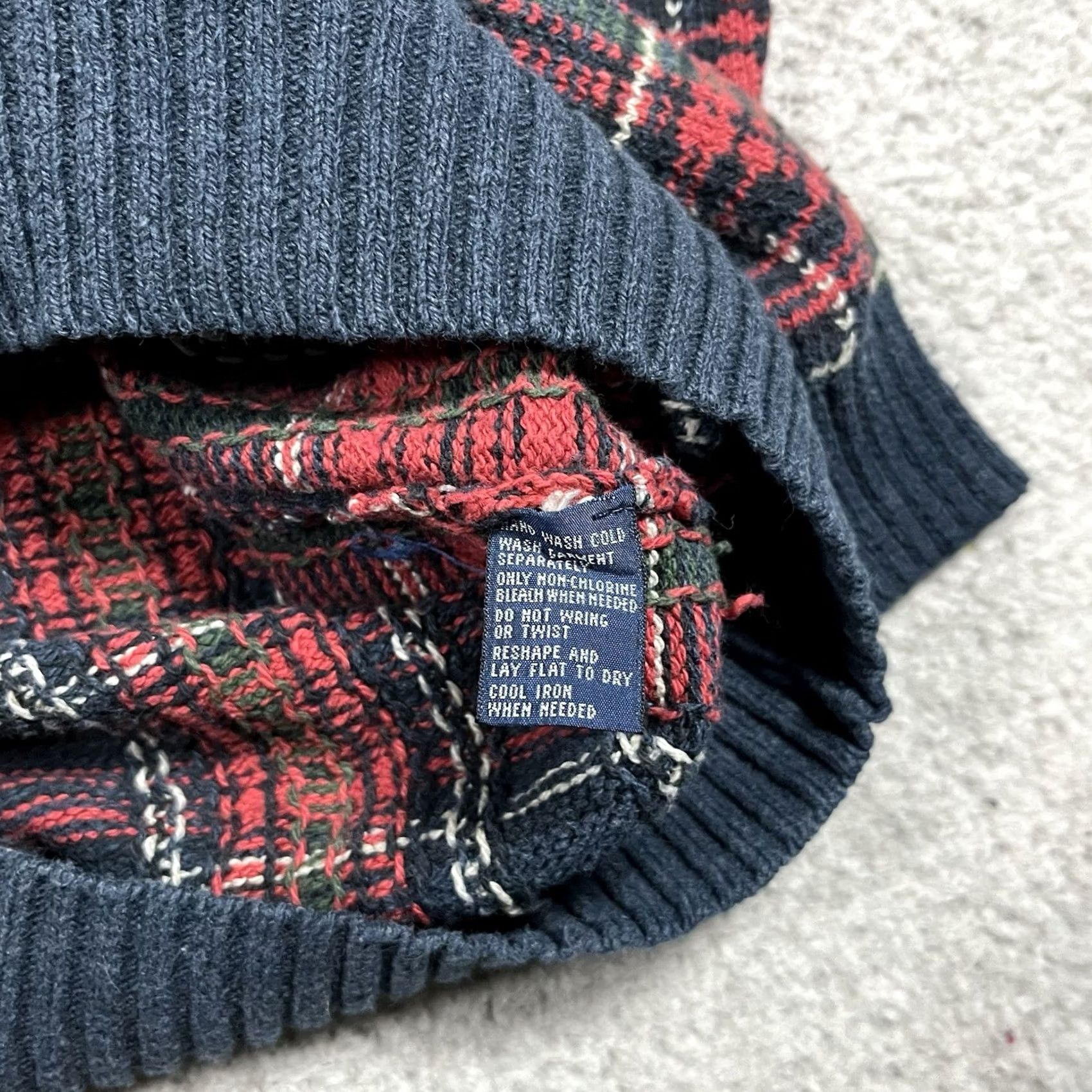 Polo Ralph Lauren Polo Ralph Lauren Sweater Mens XL Plaid Knit Long Sleeve Cotton Crewneck VTG 90s Size US XL / EU 56 / 4 - 3 Thumbnail