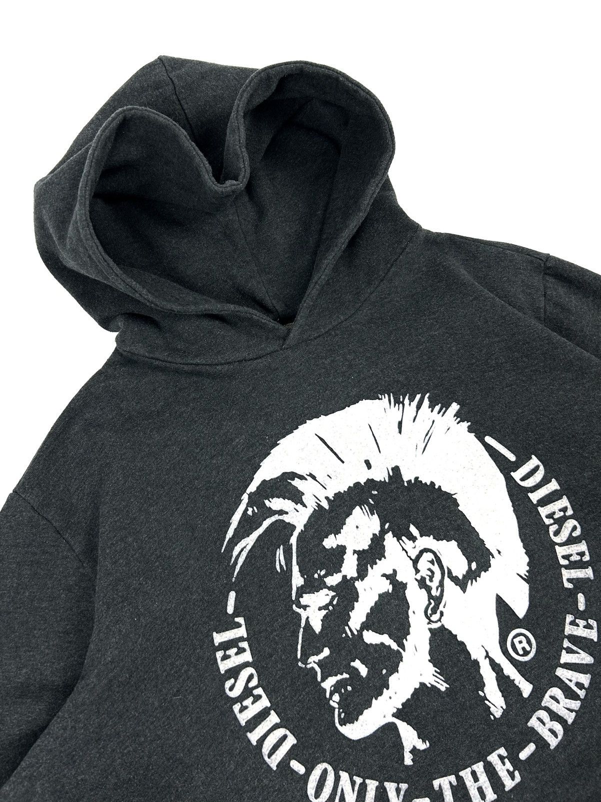 Diesel Vintage Diesel Hoodie Big Punk Head Print Grey Rock Xl Y2K Size US XL / EU 56 / 4 - 4 Thumbnail