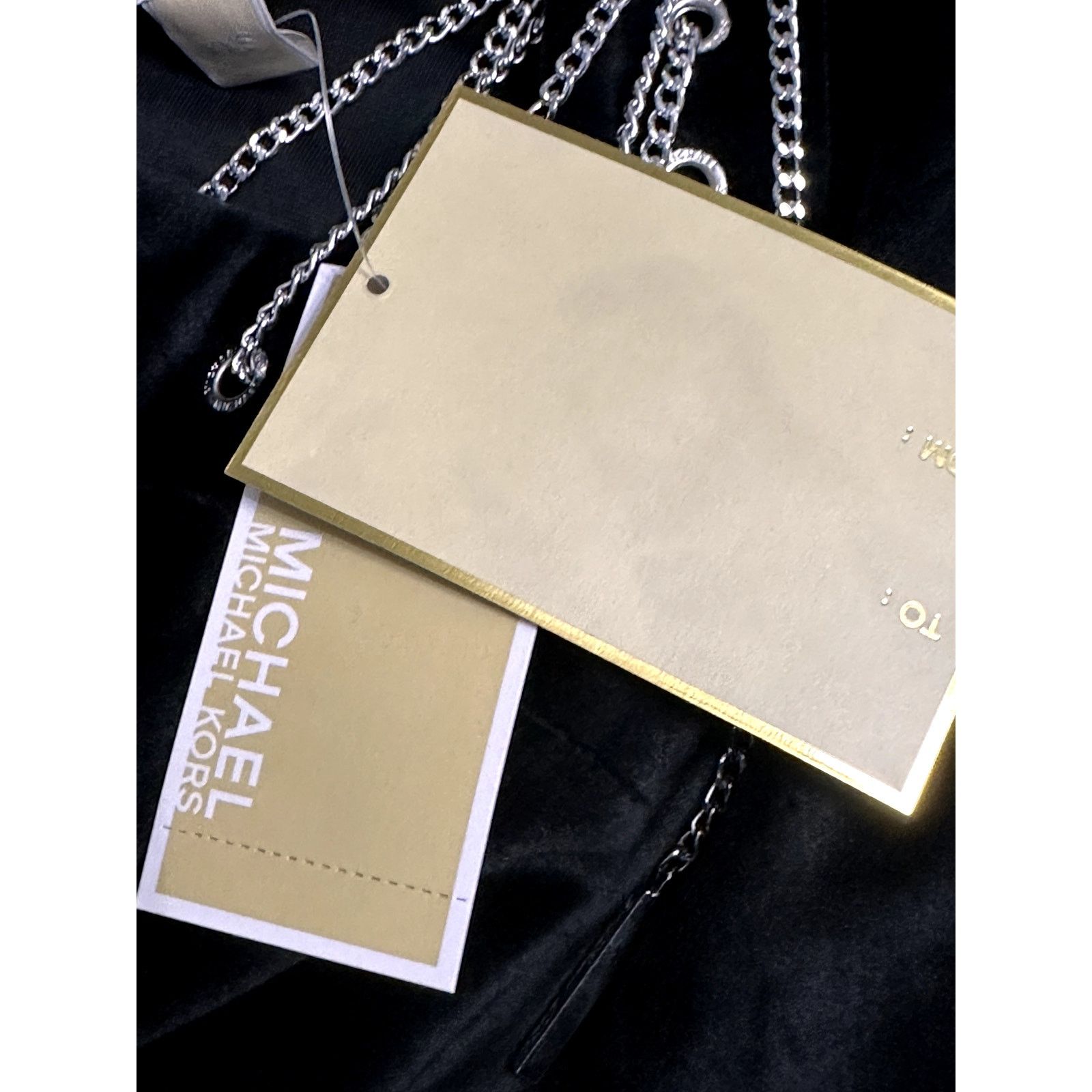 Michael Kors Michael Kors Women's Black Velour Long Sleeve Chain XXS NWT Size XXS / US 00 / IT 34 - 8 Thumbnail