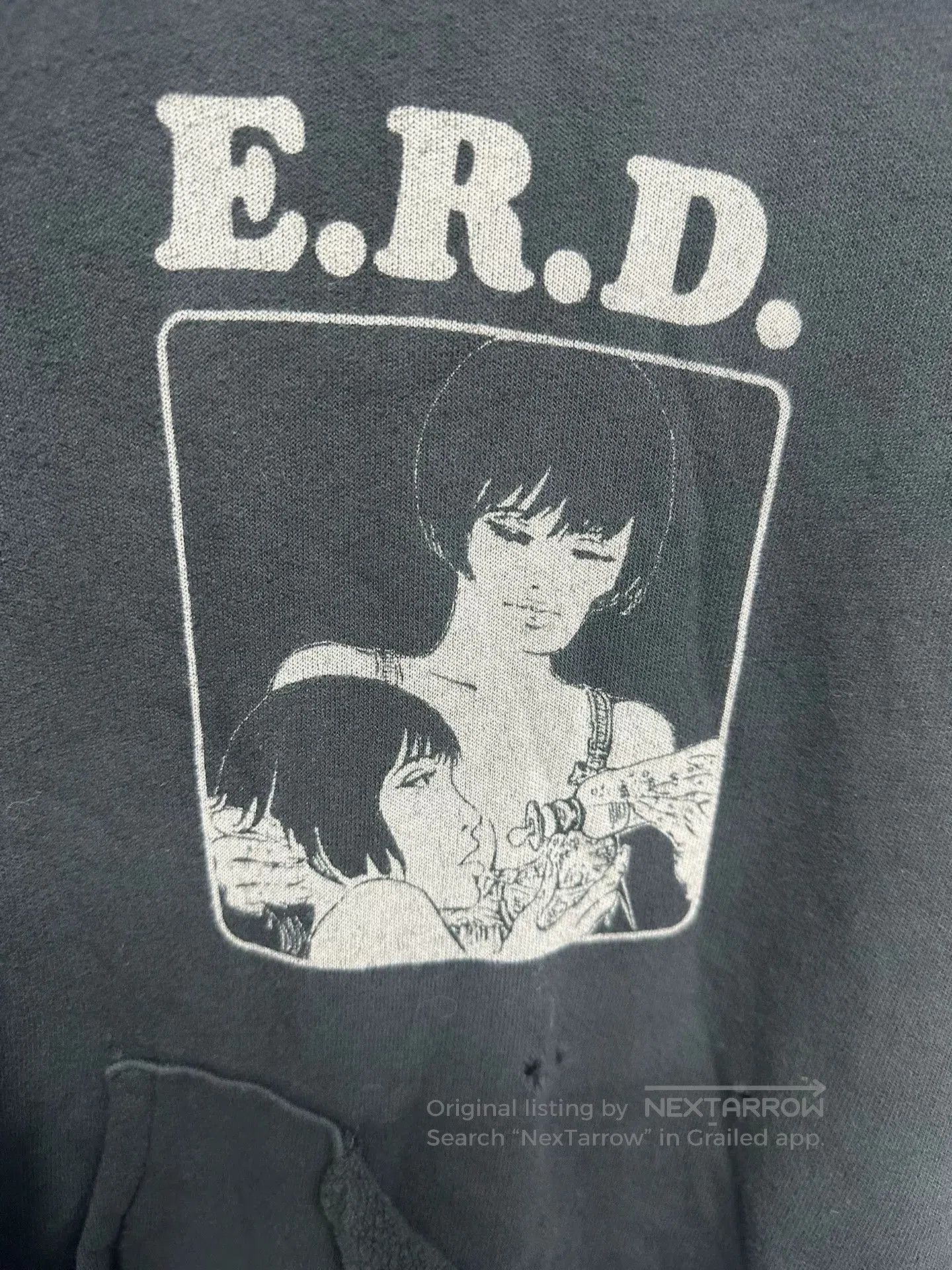 Enfants Riches Deprimes ERD 24SS Fallen Angel Distressed Hoodie. Size US L / EU 52-54 / 3 - 4 Thumbnail