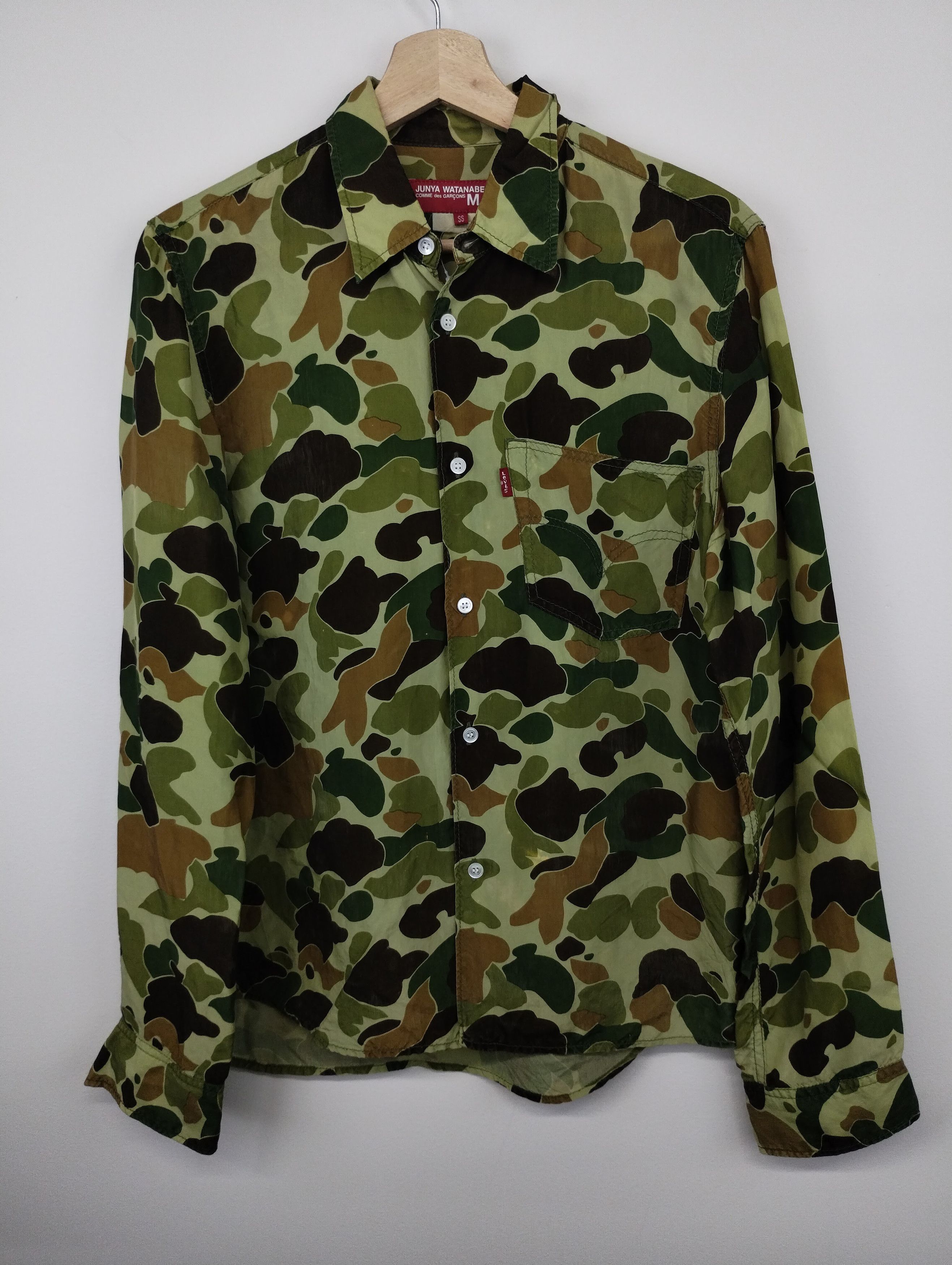 image of Junya Watanabe X Levis Duck Camo Button Up, Men's (Size Small)