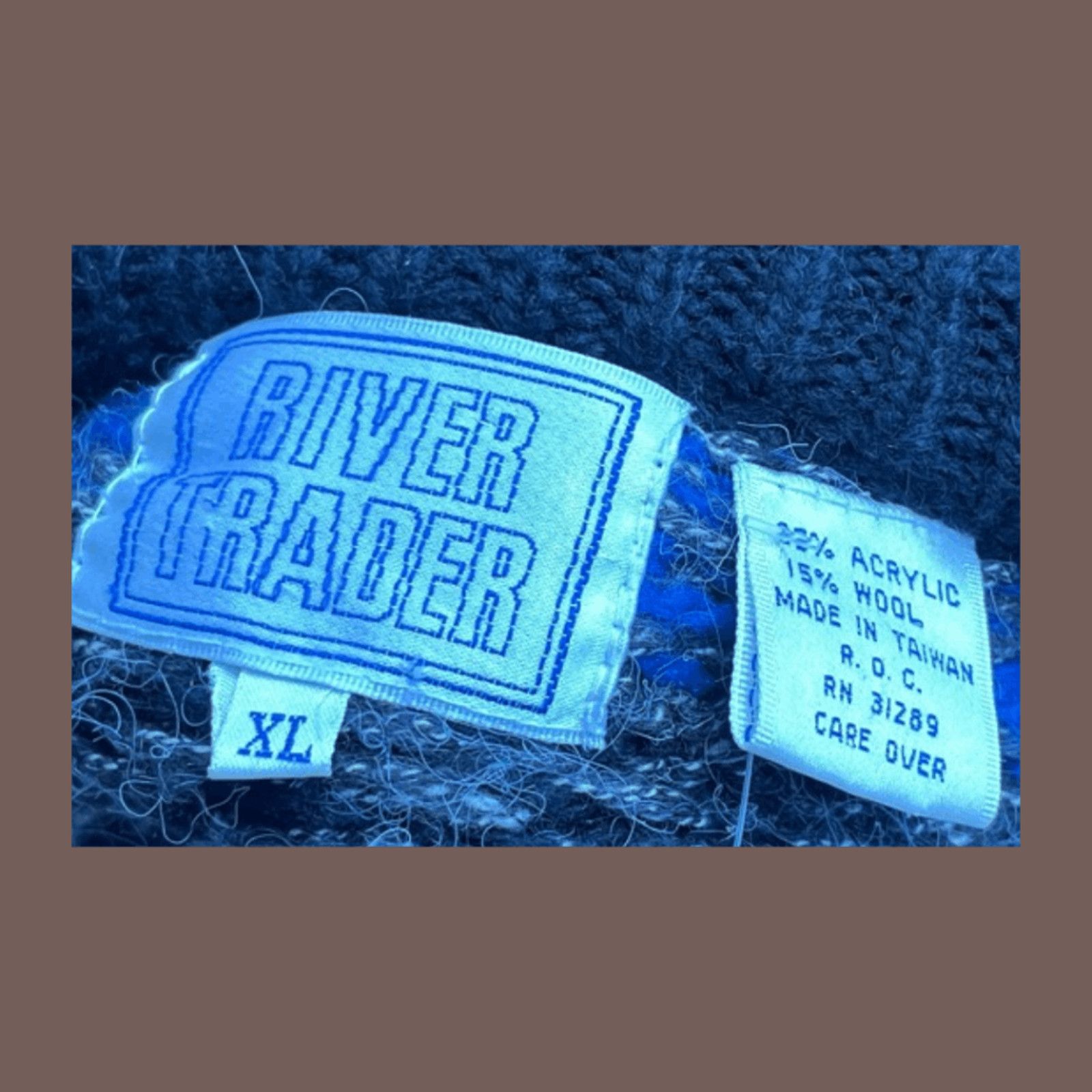 Vintage VTG Pullover Sweater | River Trader Gray Knit 80s Fair Isle Size US XL / EU 56 / 4 - 2 Thumbnail