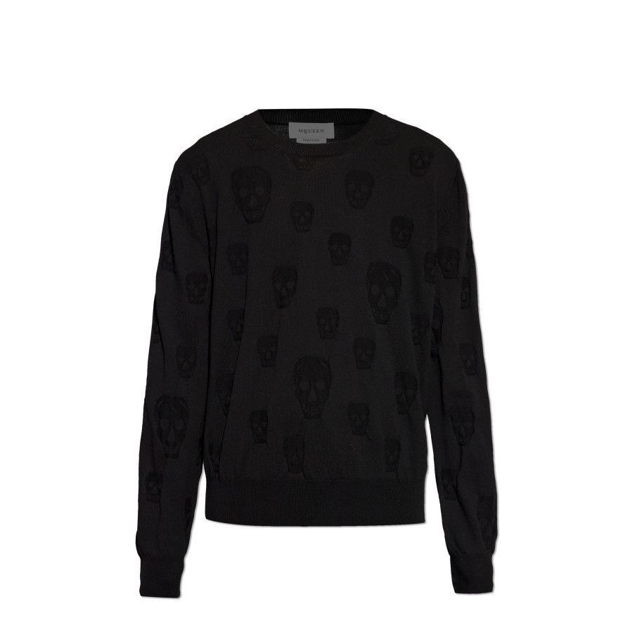 Alexander McQueen ALEXANDER MCQUEEN Black Distinctive Skull Sweater New & Auth Size US XXL / EU 58 / 5 - 1 Preview