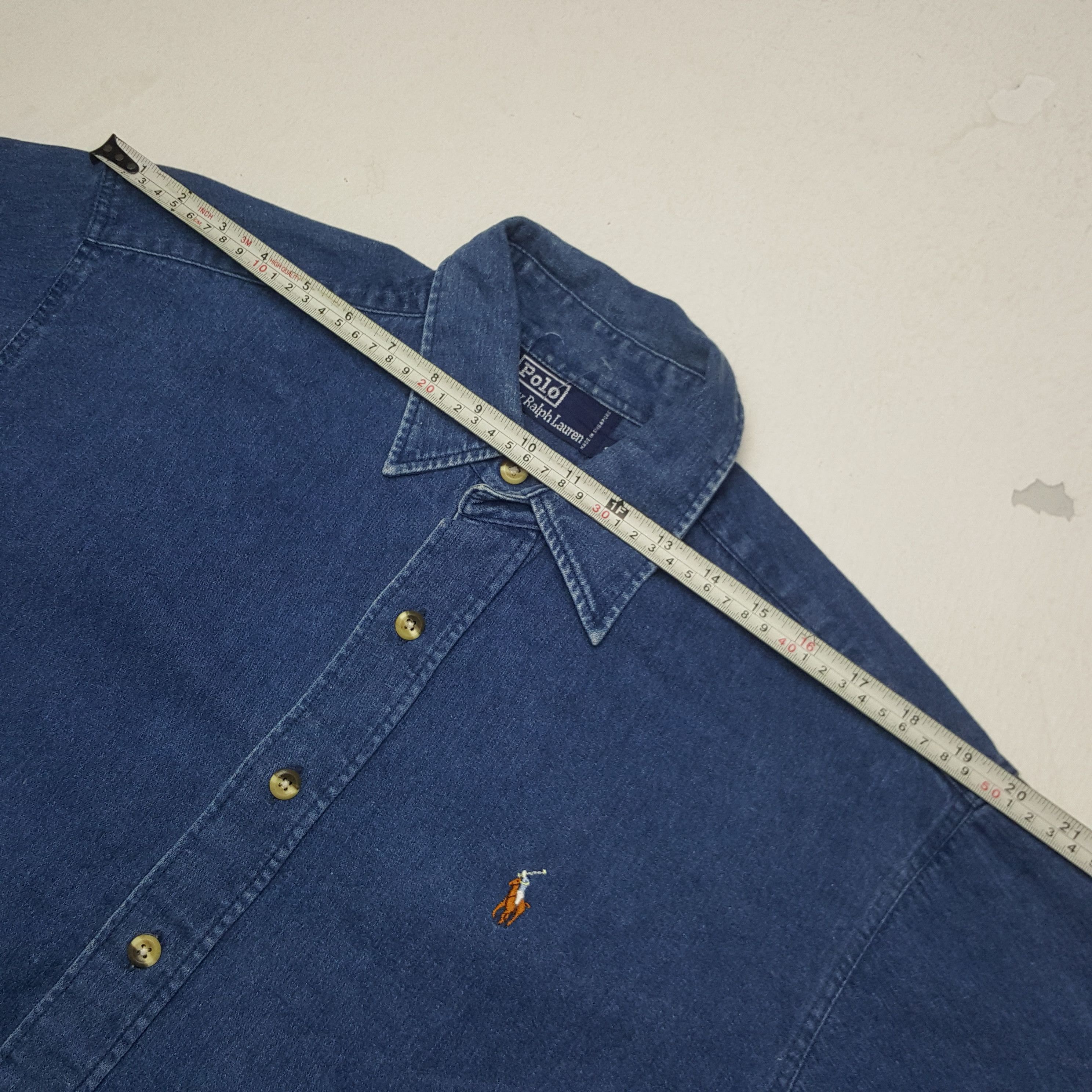 Polo Ralph Lauren × Vintage Vintage Polo Ralph Lauren Denim Button Up Shirt Size US M / EU 48-50 / 2 - 5 Thumbnail