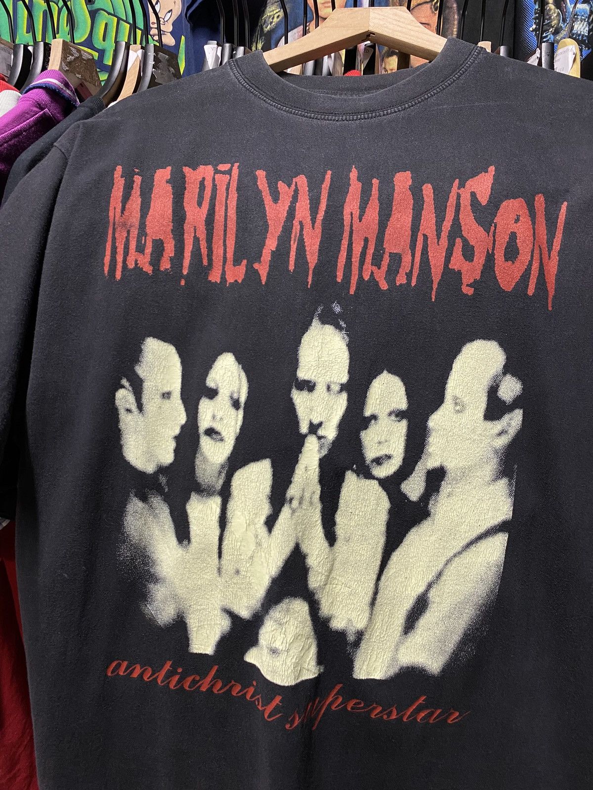 Vintage 90’s Vintage Marilyn Manson band shirt Large Size US L / EU 52-54 / 3 - 2 Thumbnail