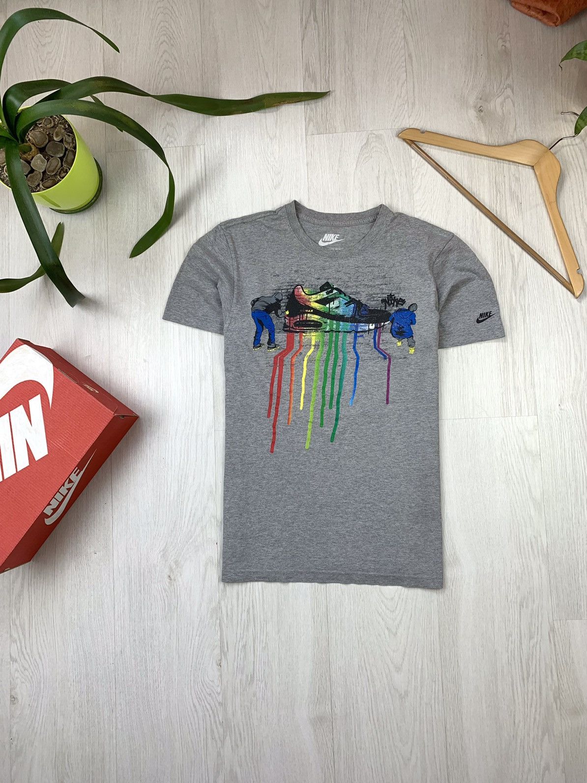 Vintage Nike Logo Vintage T-Shirt Grey Size S Size US S / EU 44-46 / 1 - 1 Thumbnail