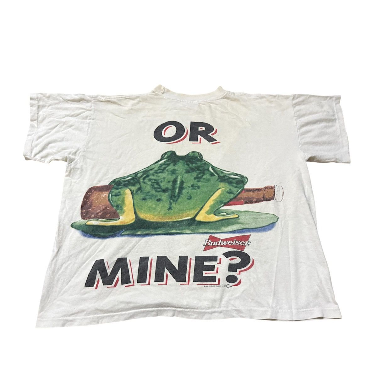 Vintage SUPER THRASHED Vintage Budweiser 90s T Shirt Distressed Size US XL / EU 56 / 4 - 2 Thumbnail