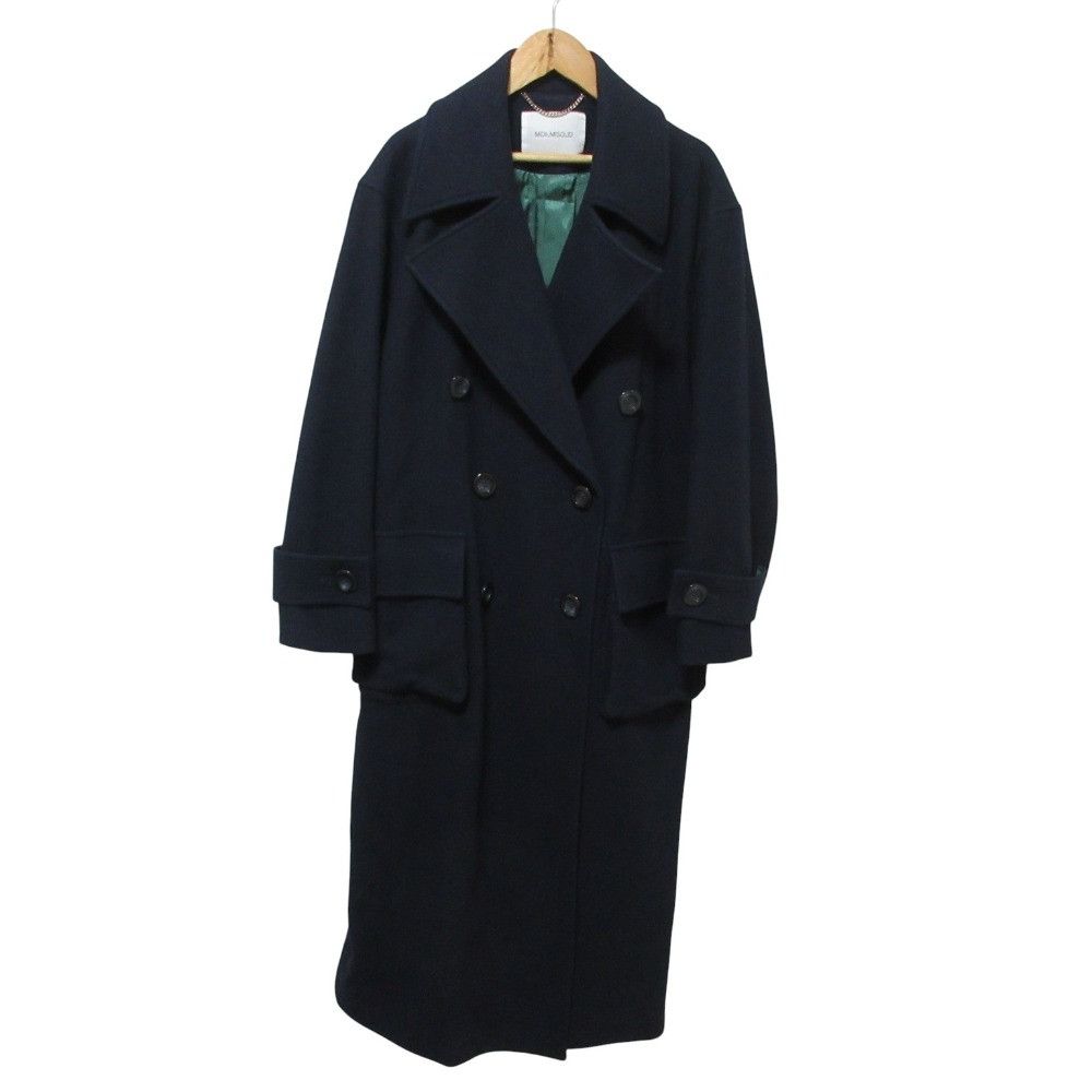 Other Other MIDIUMISOLID Wool Double-breasted Long Coat Textile Outerwear DUTY FREE for USA Size ONE SIZE - 1 Thumbnail