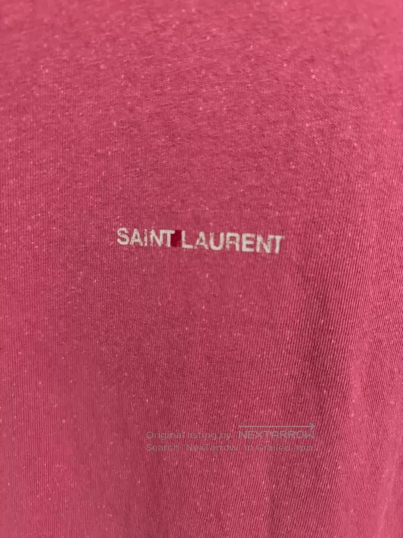 Saint Laurent Paris Saint Laurent Paris Pink logo pattern distressed slogan sh Size US S / EU 44-46 / 1 - 3 Thumbnail