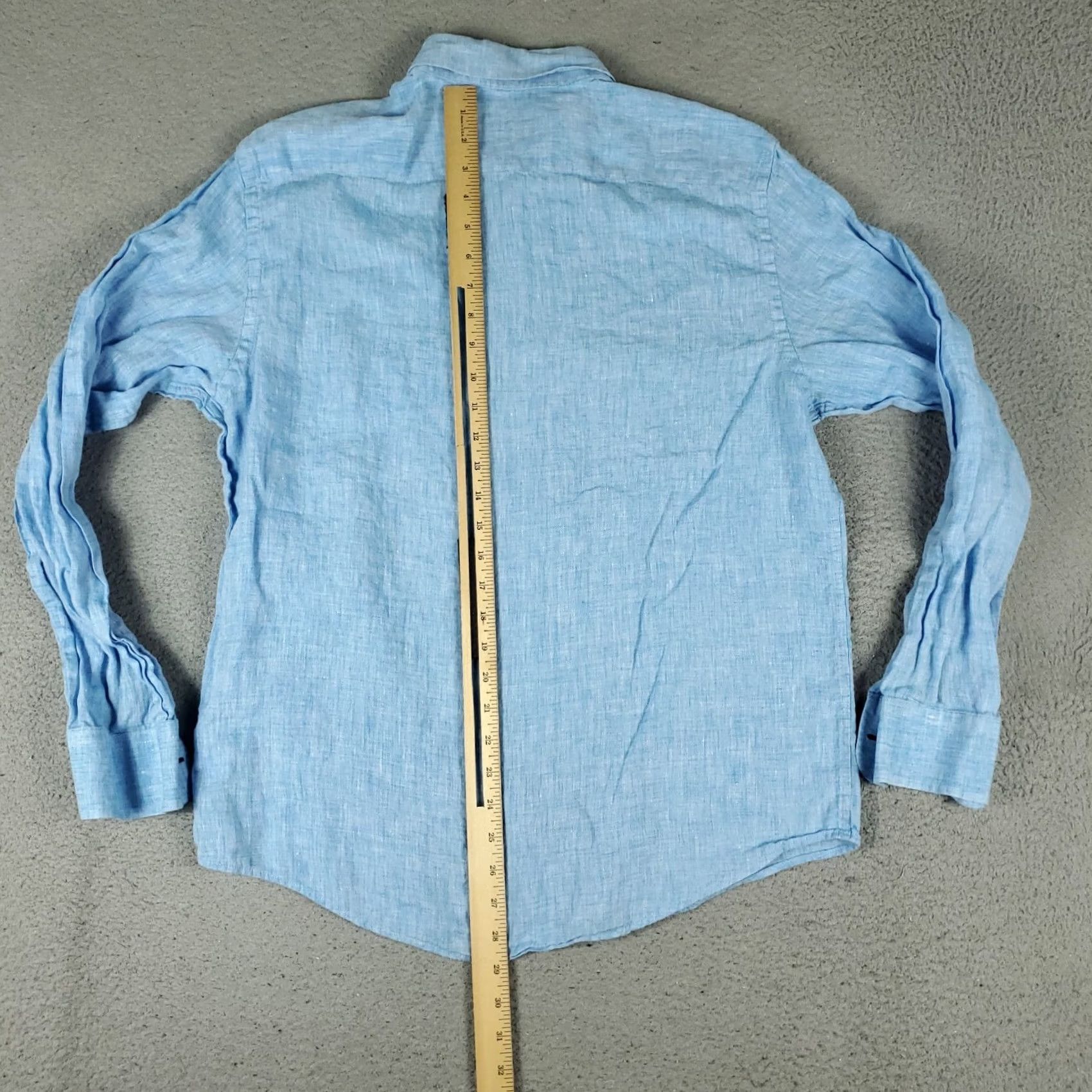 UNTUCKit UNTUCKit Shirt Mens L Blue Linen Button Up Long Sleeve Size US L / EU 52-54 / 3 - 3 Thumbnail