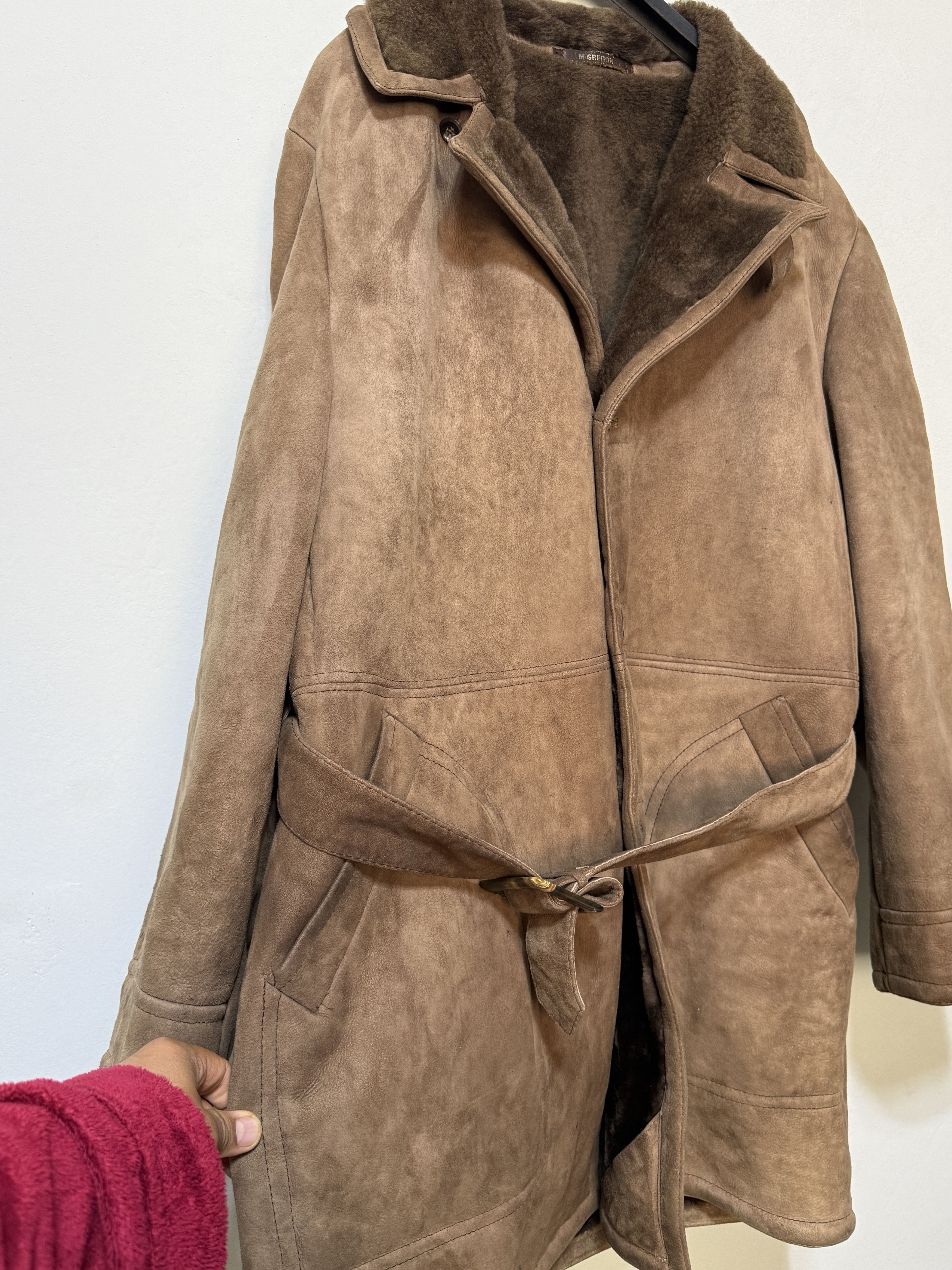 McGregor Vintage Coat Belted McGregor shearling suede coat L / xl Size US L / EU 52-54 / 3 - 3 Thumbnail