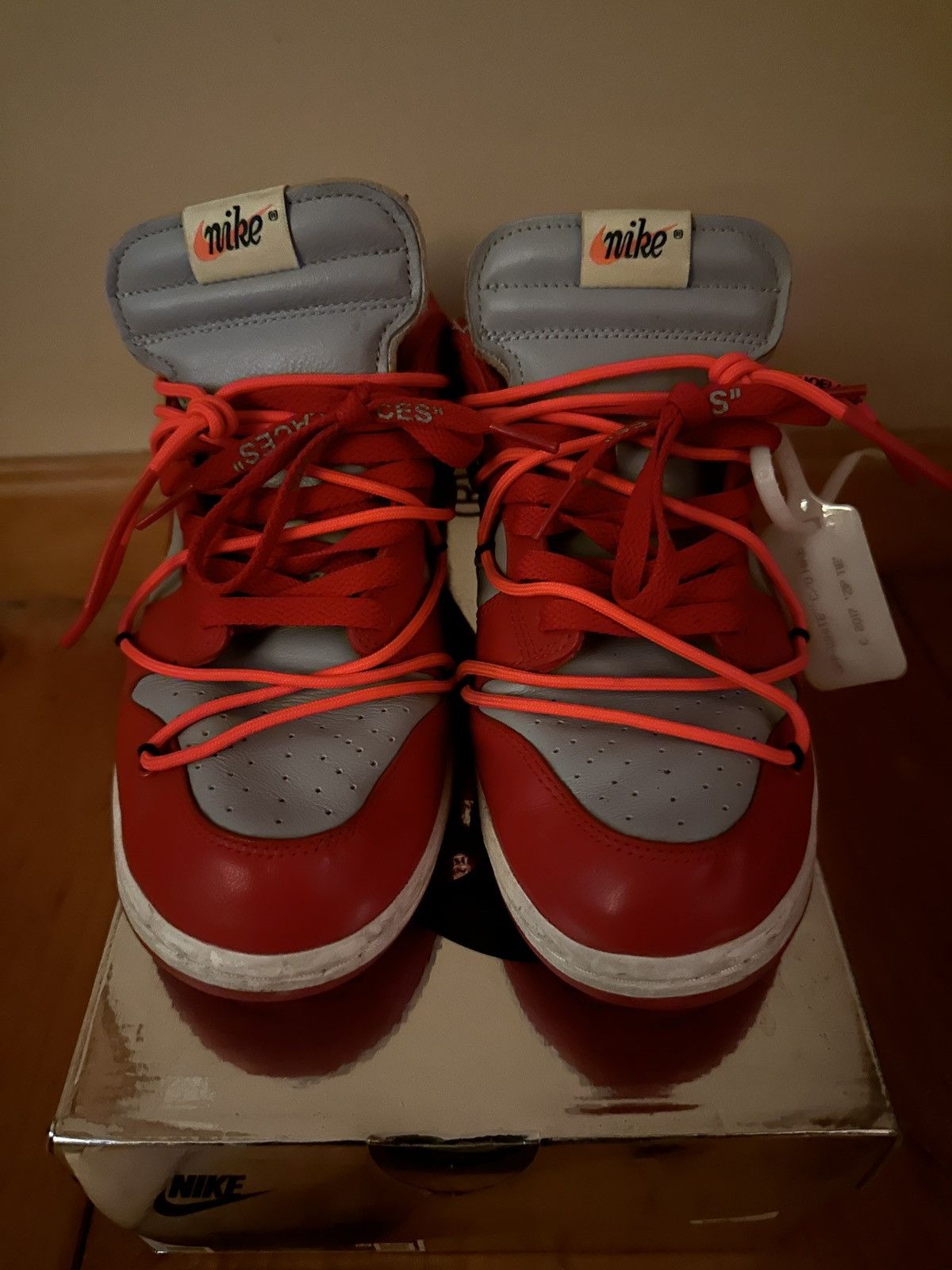 Nike × Off-White Nike Off-White x Dunk Low 'University Red' Size US 8.5 / EU 41-42 - 3 Thumbnail