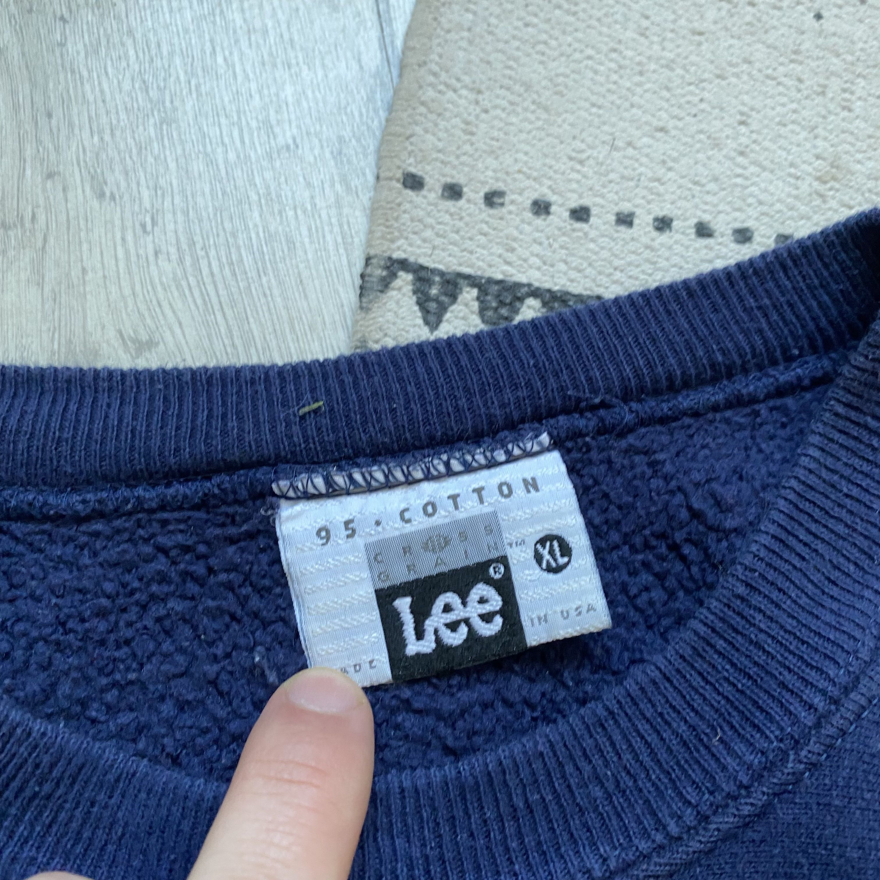 Lee 🇺🇸 Vintage 90s USA Lee Blank boxy sweatshirt heavy Putnam Size US XL / EU 56 / 4 - 5 Thumbnail