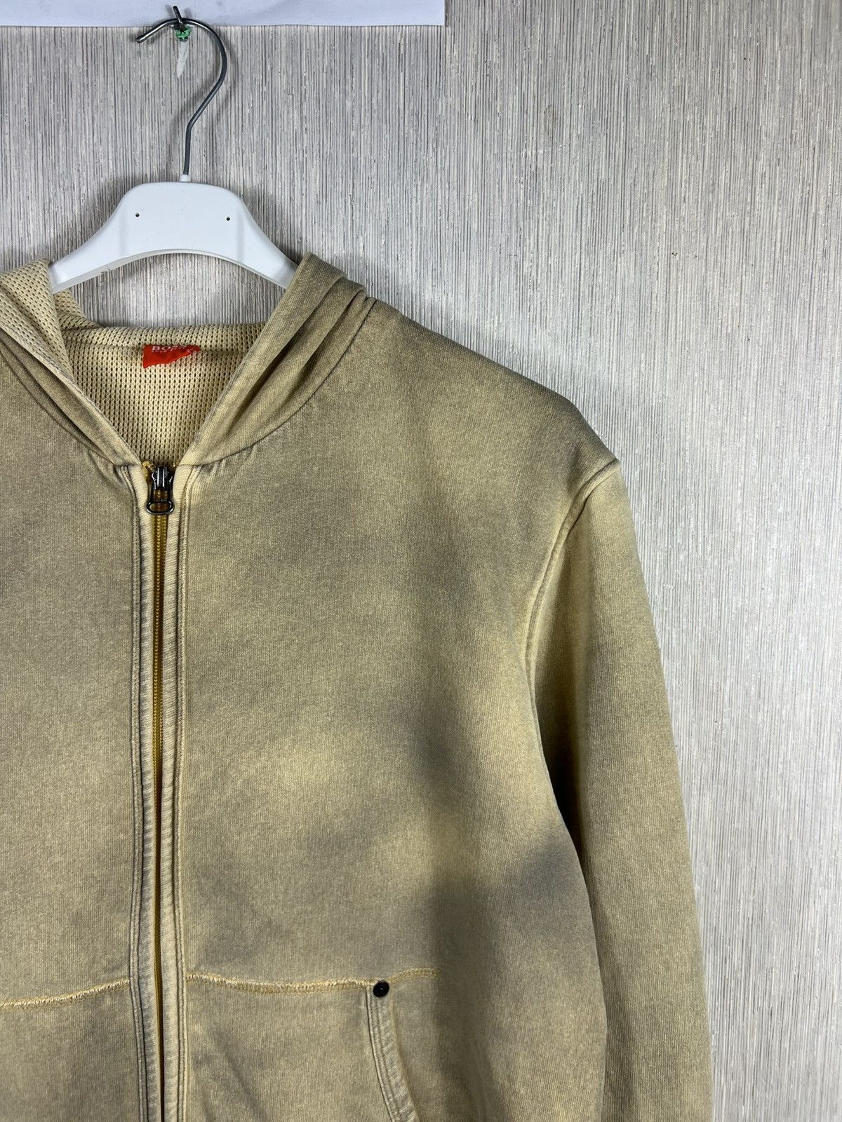 Hugo Boss Vintage Hugo Boss y2k dusty burned thermal zip basic hoodie Size US L / EU 52-54 / 3 - 3 Thumbnail