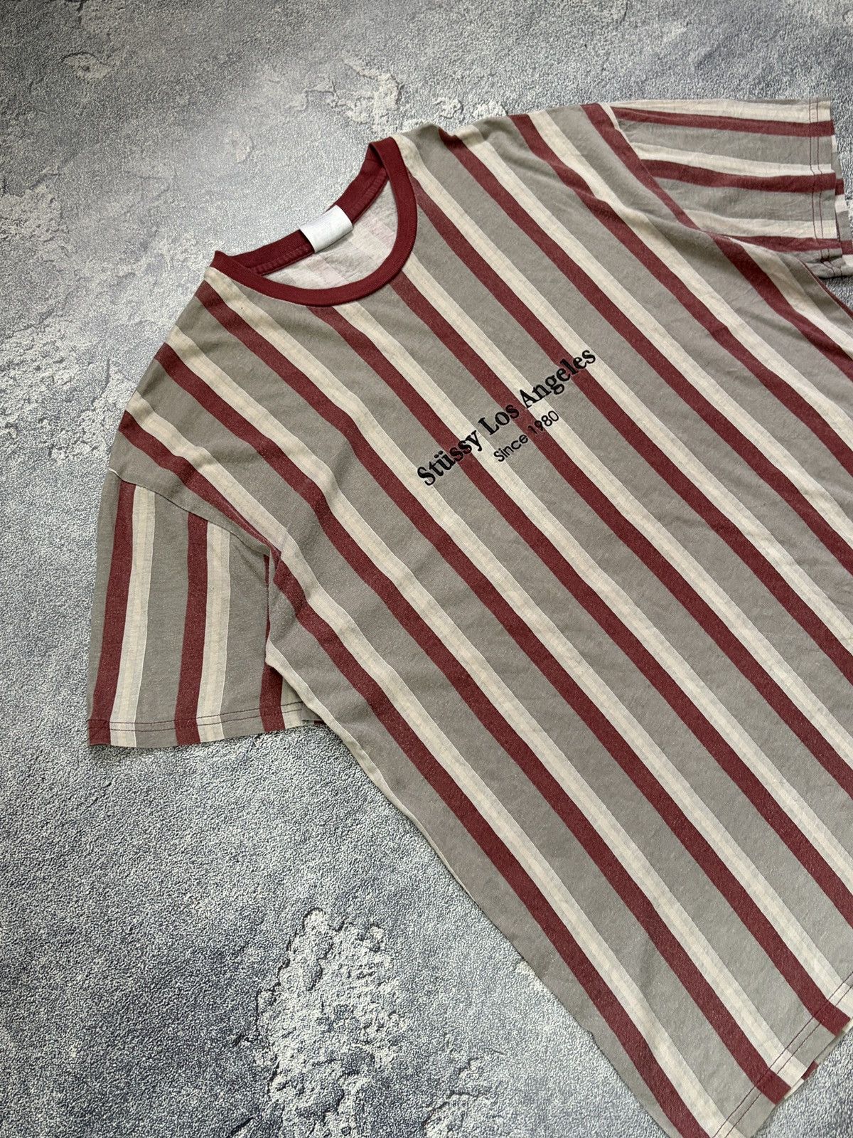 Stussy Stussy Los Angeles Embroidered Logo Striped Tee M Size US M / EU 48-50 / 2 - 3 Thumbnail