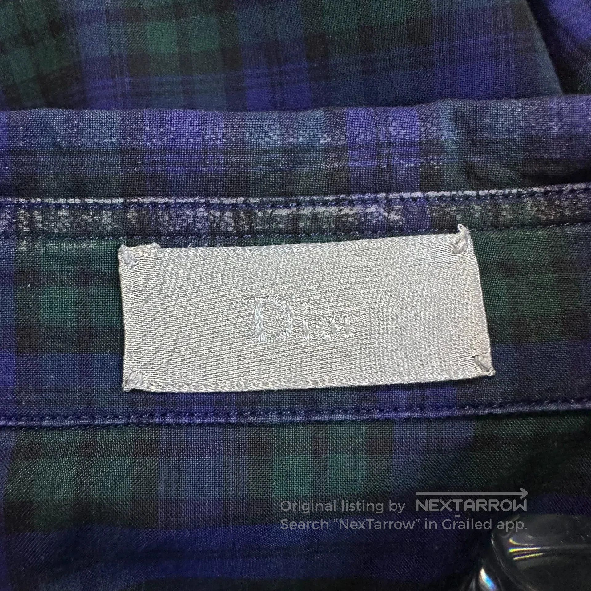 Dior Dior Short Sleeve Shirt in Dark Blue Check. Size US M / EU 48-50 / 2 - 6 Thumbnail