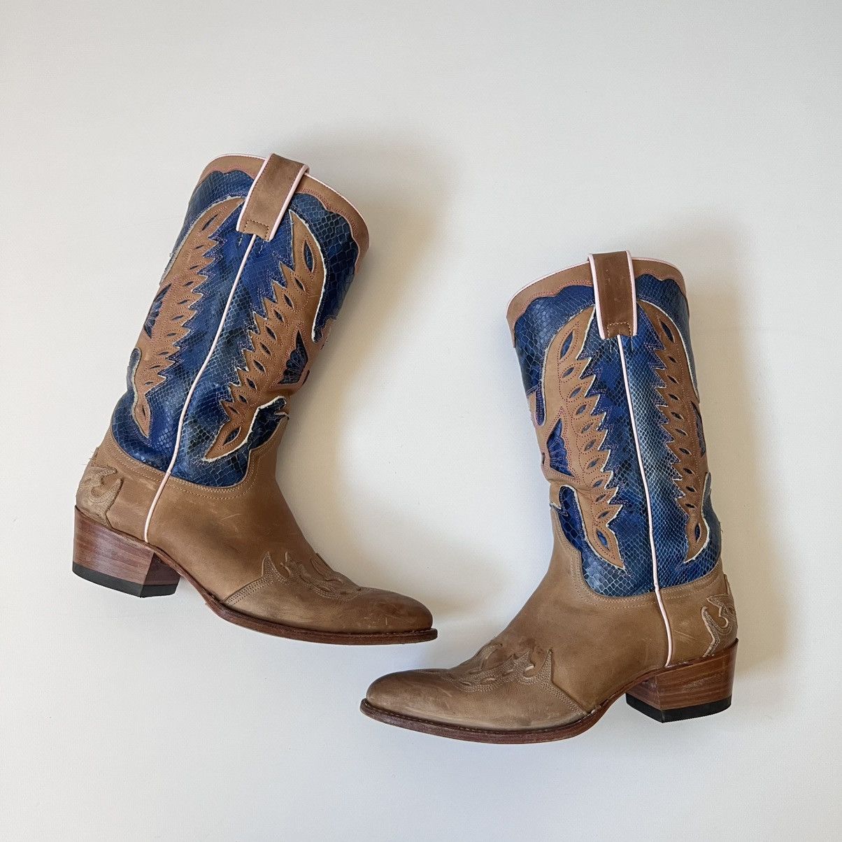 Sendra Sendra 3287 Western Cowboy Boots Leather Embossed EU 39 US 8 Size US 8 / IT 38 - 2 Thumbnail
