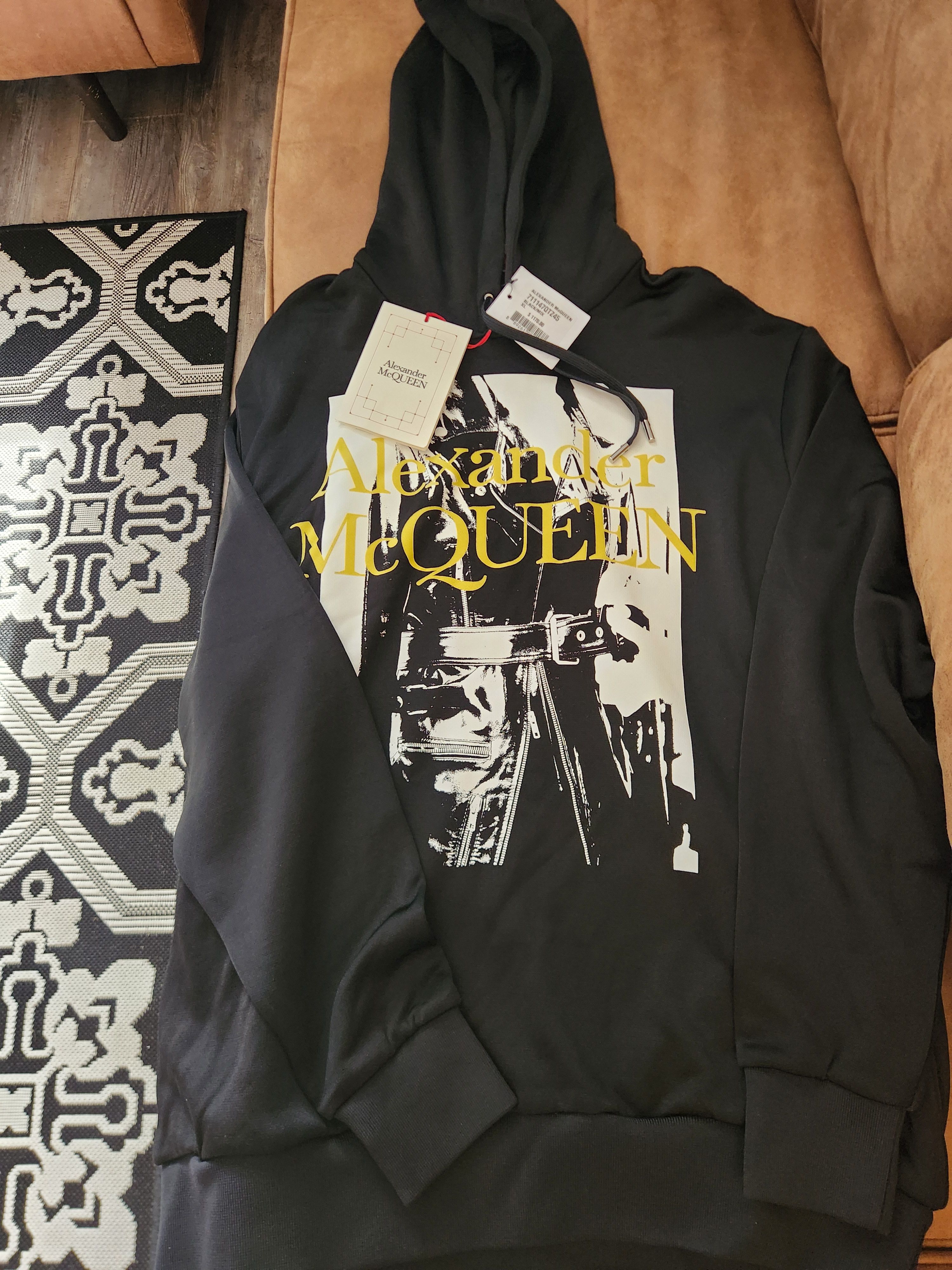 Alexander McQueen Alexander McQueen Atelier Graphics Drawstring Hoodie Size US XL / EU 56 / 4 - 5 Thumbnail