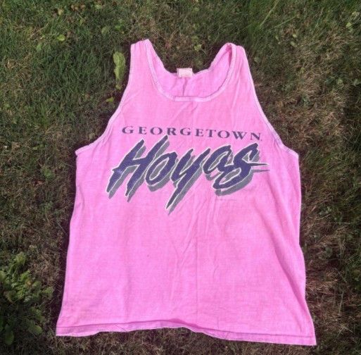 Nutmeg Vtg 80s Georgetown Hoyas Tank Top Nutmeg Made in USA L Pink Size US L / EU 52-54 / 3 - 1 Thumbnail