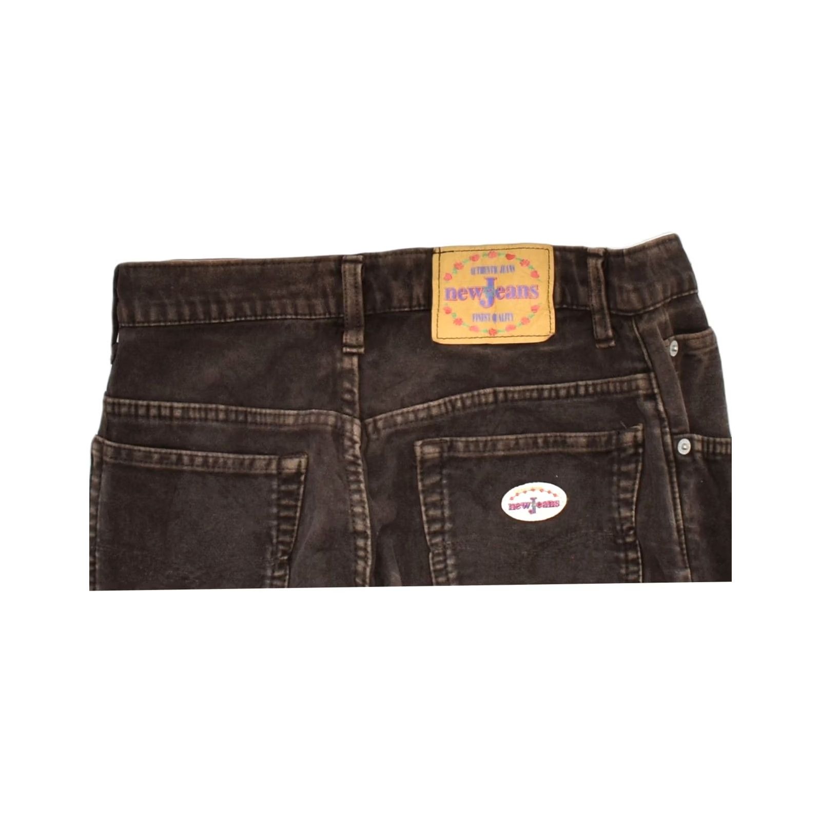 Vintage NEW JEANS Womens Tapered Jeans Brown Cotton W30 L28 Size 30" / US 8 / IT 44 - 3 Thumbnail