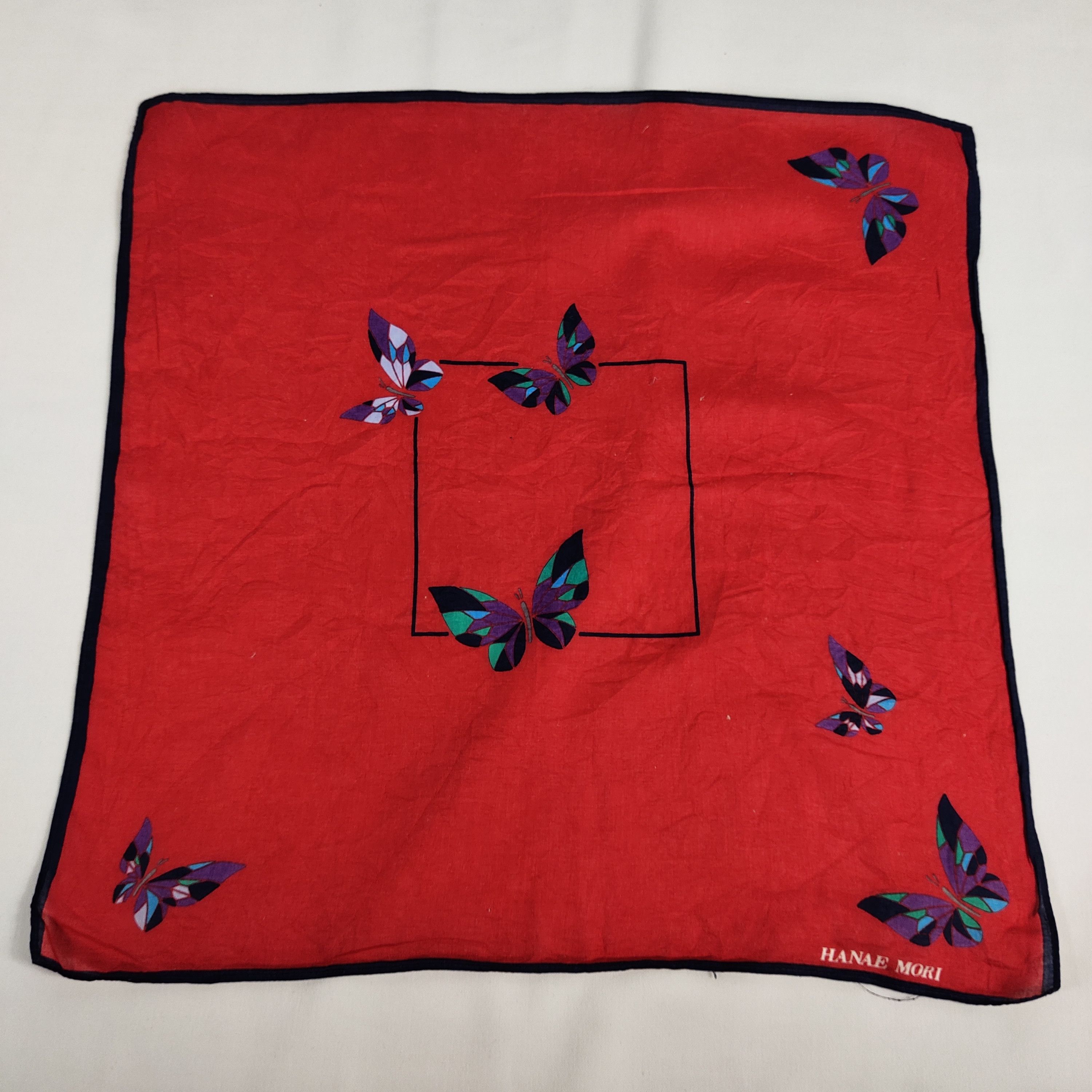 Hanae Mori × Vintage Hanae Mori Handkerchief / Neckerchief / Bandana FZ249 Size ONE SIZE - 3 Thumbnail