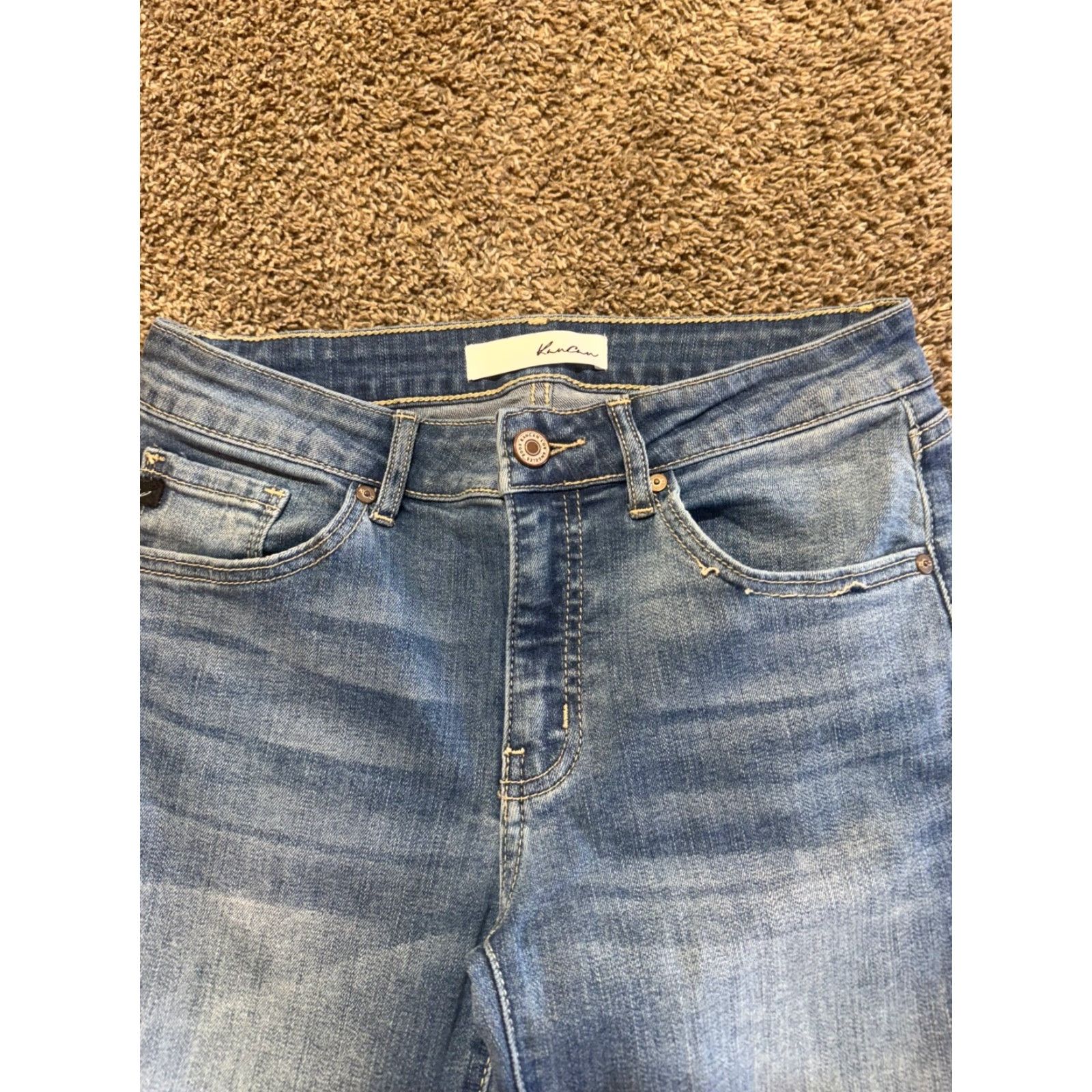 Vintage KanCan Jeans Women Size 5 Blue Denim Ankle Skinny Distressed Flex Stretch Cotton Casual Size 27" / US 4 / IT 40 - 4 Thumbnail