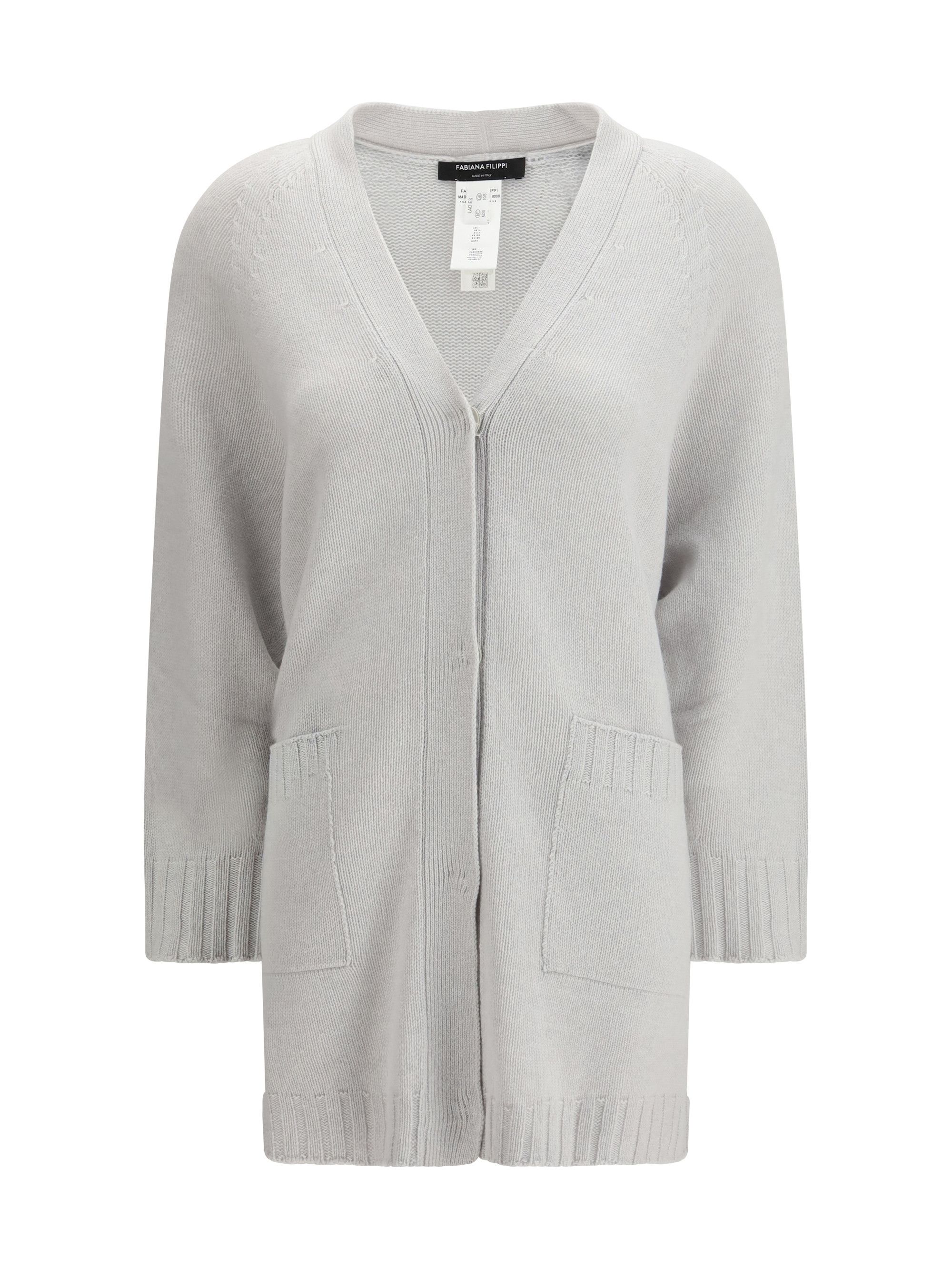 Cardigan in fine knit with a V-neckline