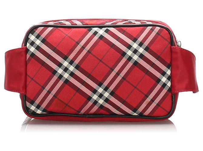 Burberry Authentic Burberry Red Plaid Canvas Belt Bag Size ONE SIZE - 3 Thumbnail