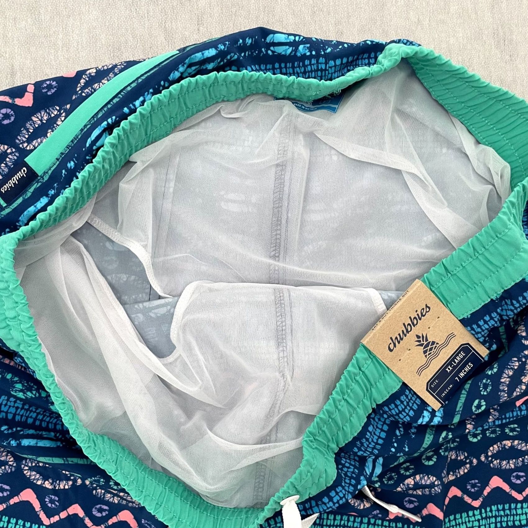 Chubbies Chubbies Shorts 2XL Blue The Favs 7" Classic Swim Trunks Lined Men XXL NEW Size US 39 - 6 Thumbnail