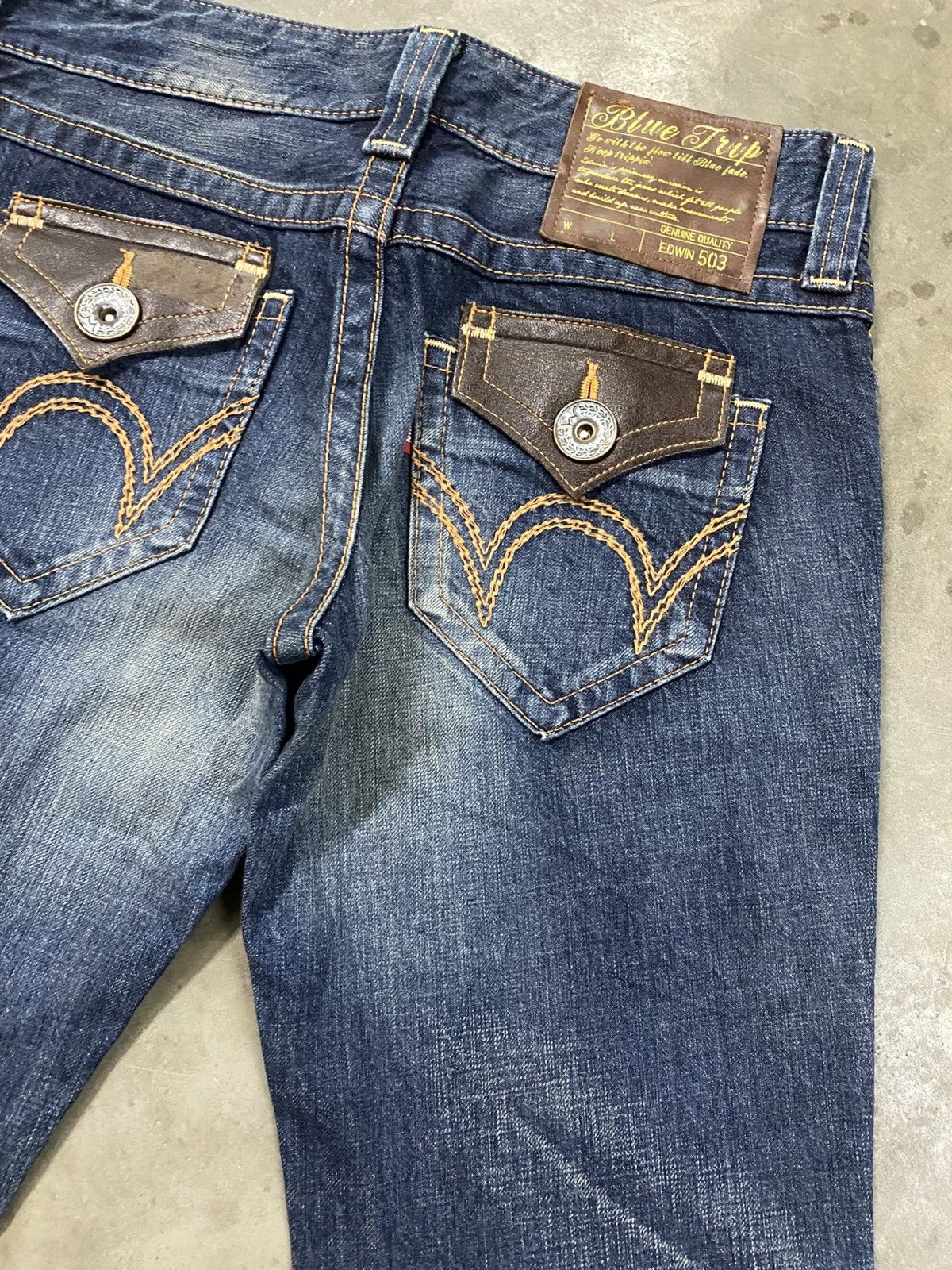 Tornado Mart Flare Jeans Edwin Mud Rusty Low Rise Boot Cut @300 Size US 28 / EU 44 - 6 Thumbnail