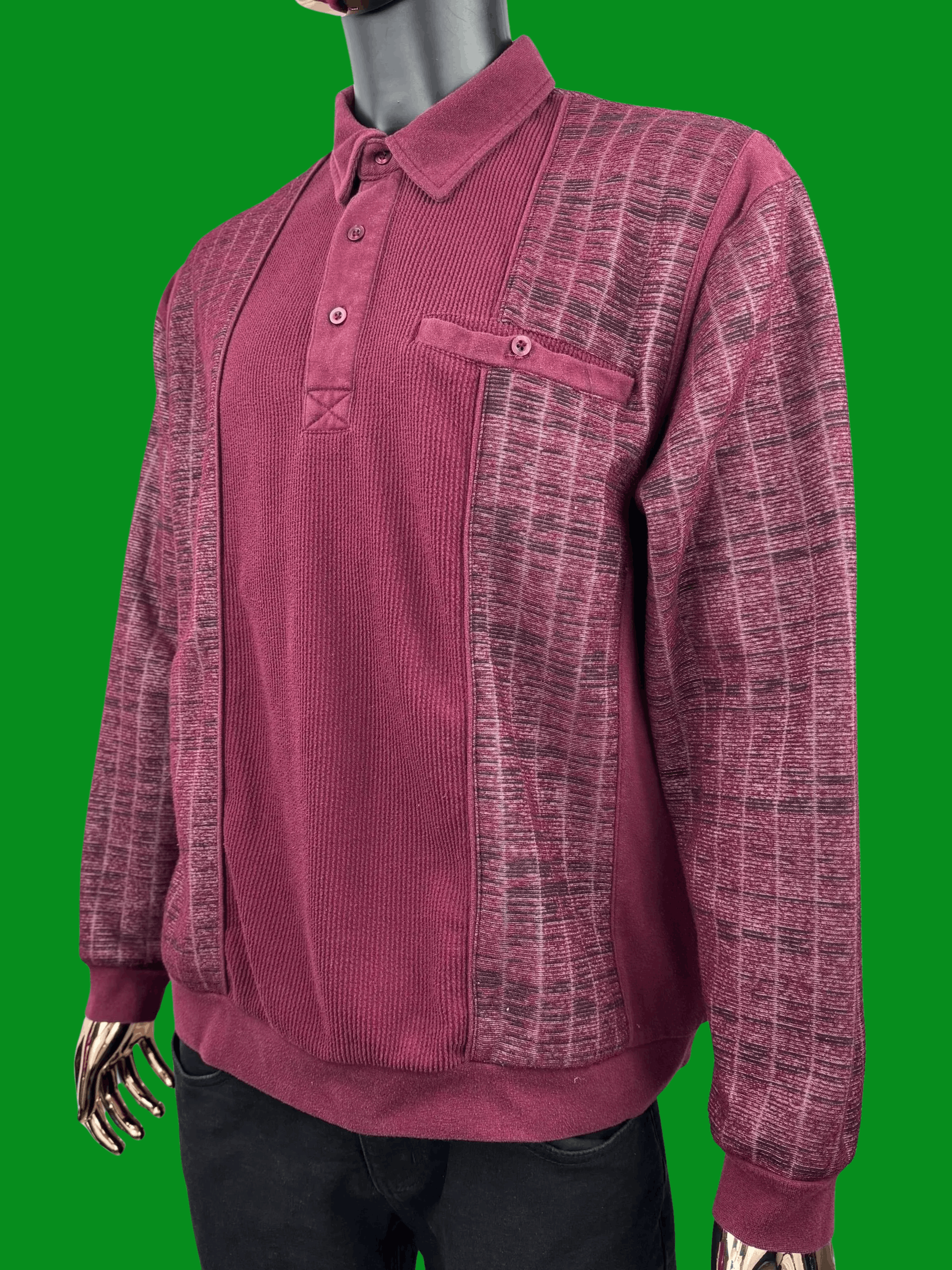 Other VTG Haband Casual Joe Men’s Long Sleeve – Burgundy/Maroon Size US XL / EU 56 / 4 - 2 Thumbnail