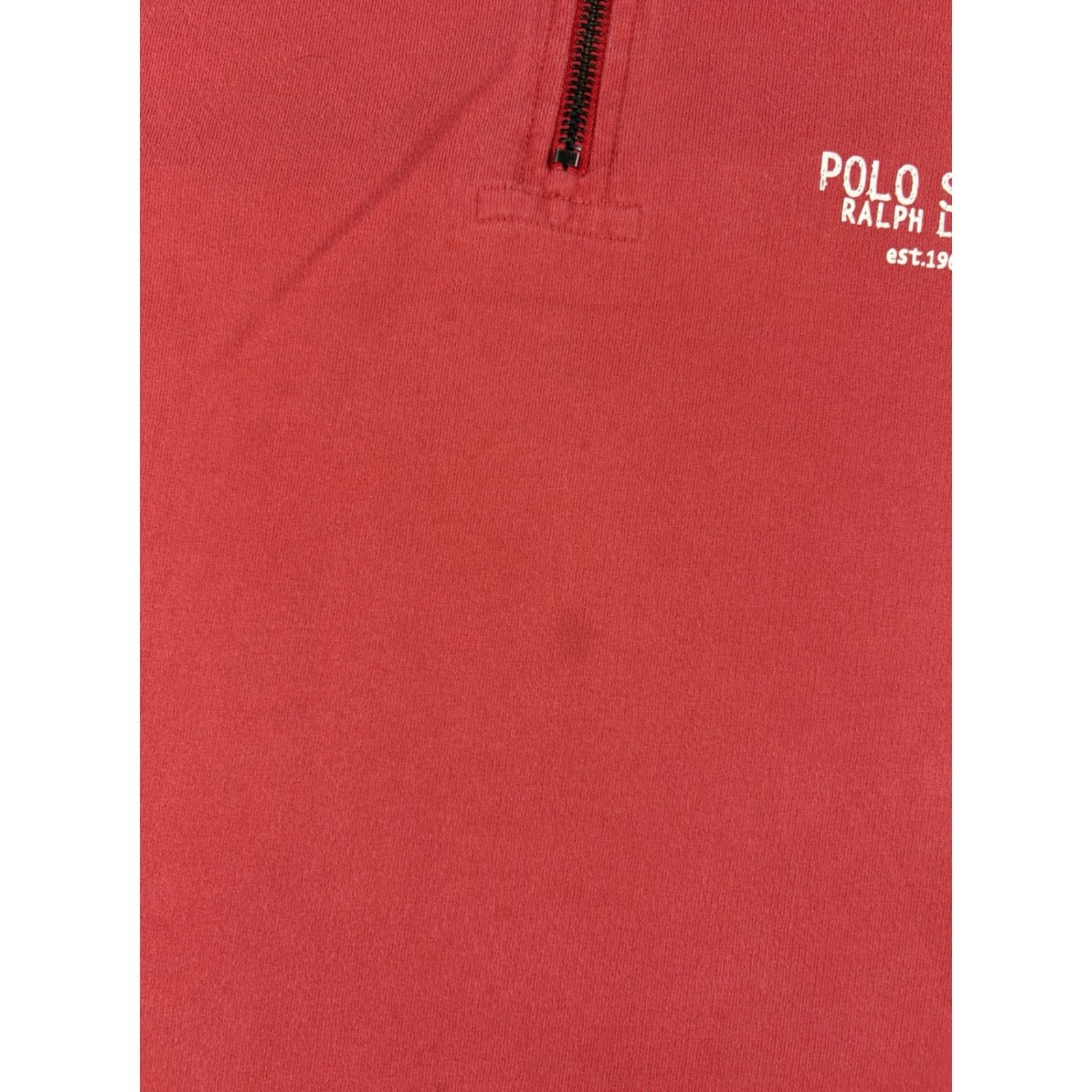 Vintage VINTAGE Polo Sport Ralph Lauren Hoodie Sweatshirt Red XL Men 90s Pullover Drawstring Logo Cotton Fleece Size US XL / EU 56 / 4 - 3 Thumbnail