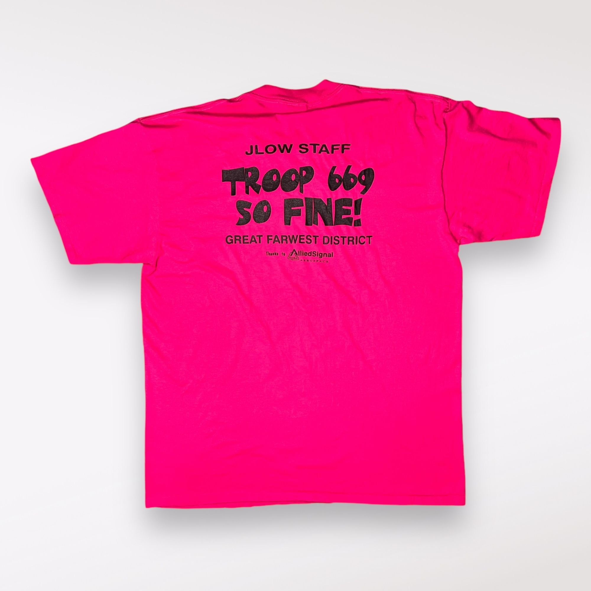 Vintage Vintage Oneita AlliedSignal T-Shirt Pink Short Sleeve XL Size XL / US 12-14 / IT 48-50 - 5 Thumbnail
