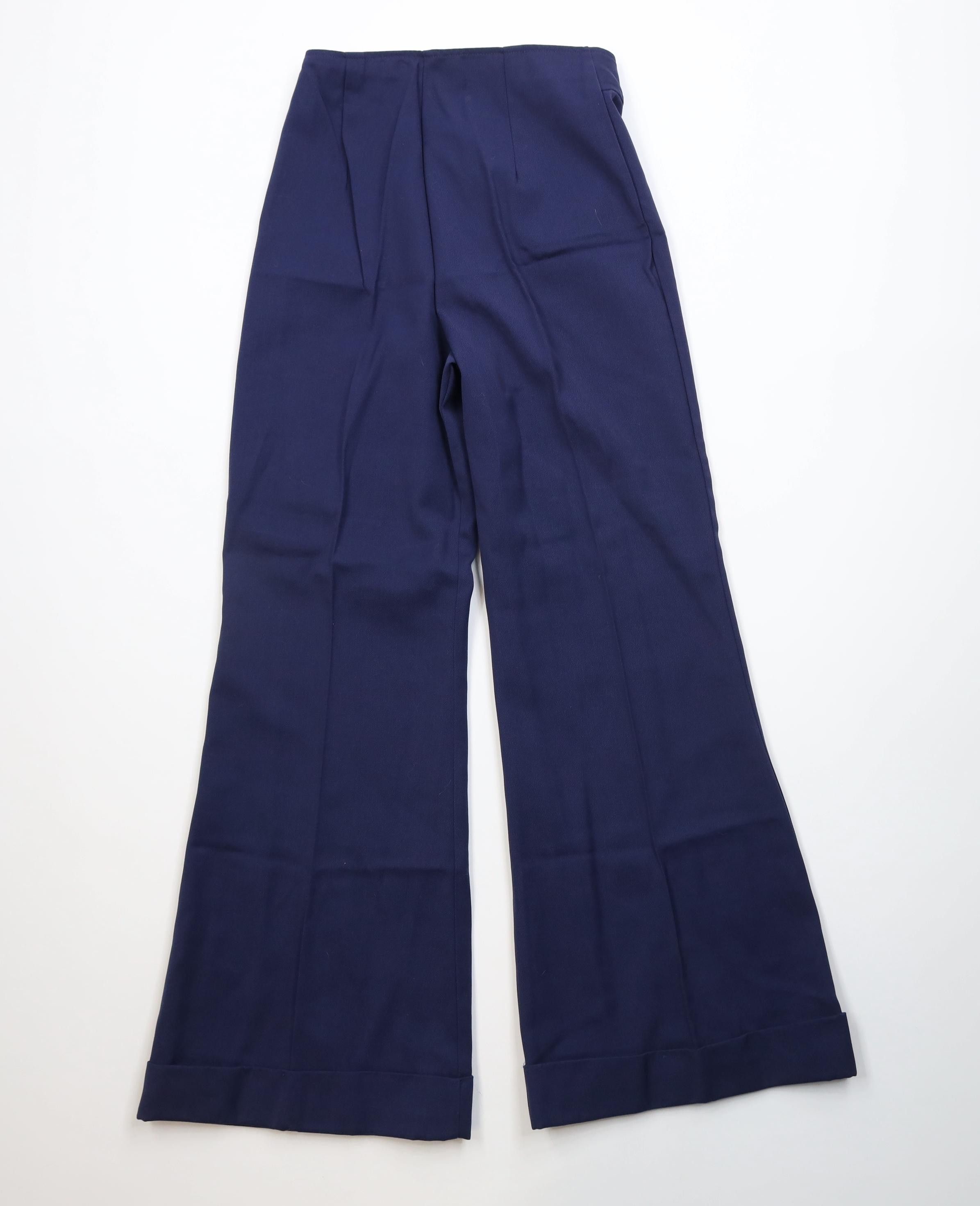 Vintage Deadstock Vintage 60s 70s Wide Leg Bell Bottoms Pants Size 34" / US 12 / IT 48 - 8 Thumbnail