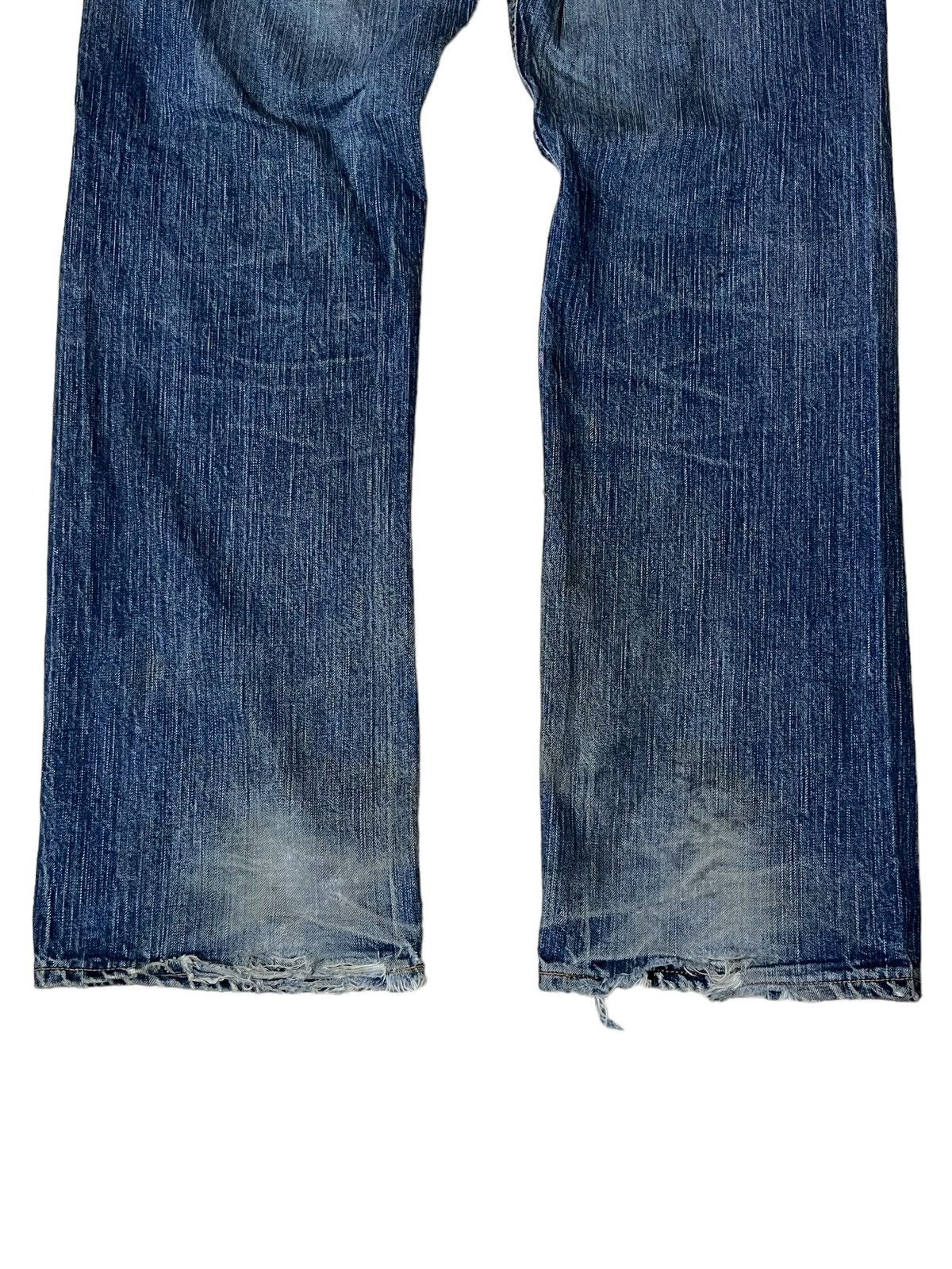 Edwin RIP🔥VINTAGE EDWIN 505-Z BUTTON FLY DISTRESSED SELVEDGE DENIM Size US 32 / EU 48 - 6 Thumbnail