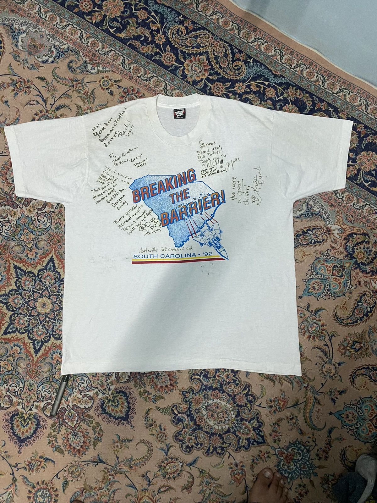 Vintage Vintage south carolina 1992 With Utografh Pilot 🚀 Size US XXL / EU 58 / 5 - 1 Thumbnail