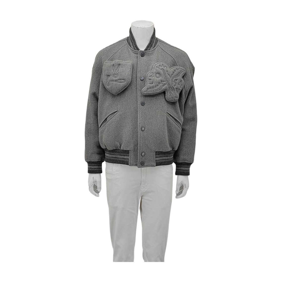 Louis Vuitton Louis Vuitton Wool Logo Patch Varsity Jacket Size M Size US M / EU 48-50 / 2 - 1 Thumbnail