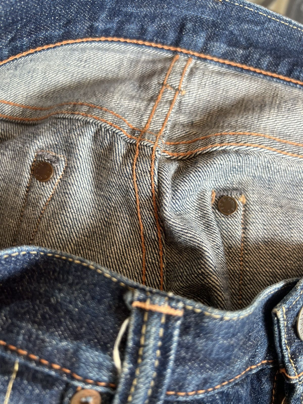 Full Count & Co. Vintage Full Count Japan Fade Blue Denim Selvedge Jeans Size US 31 - 24 Thumbnail