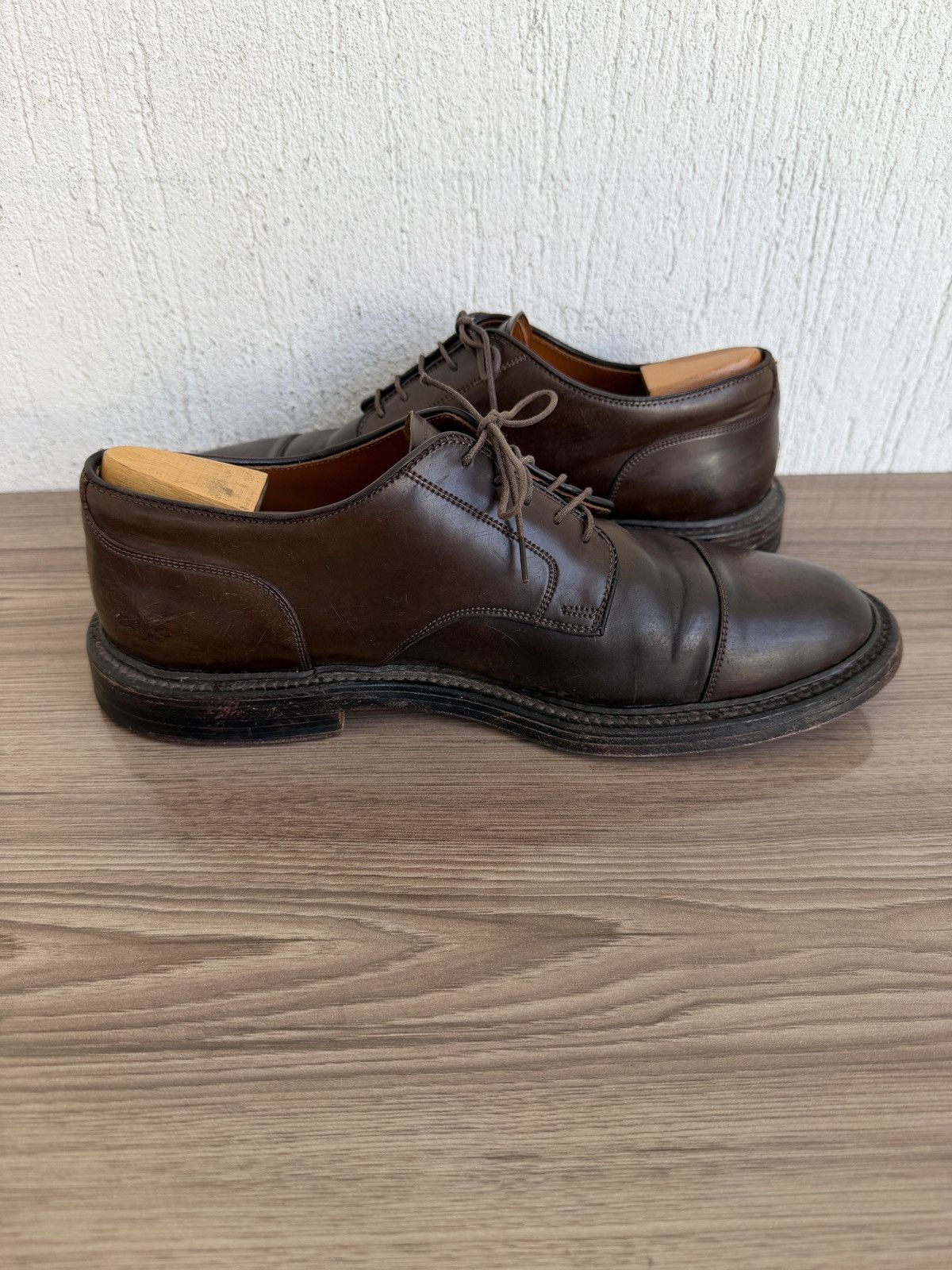 Alden Shell cordovan cap toe derby Size US 9 / EU 42 - 7 Thumbnail