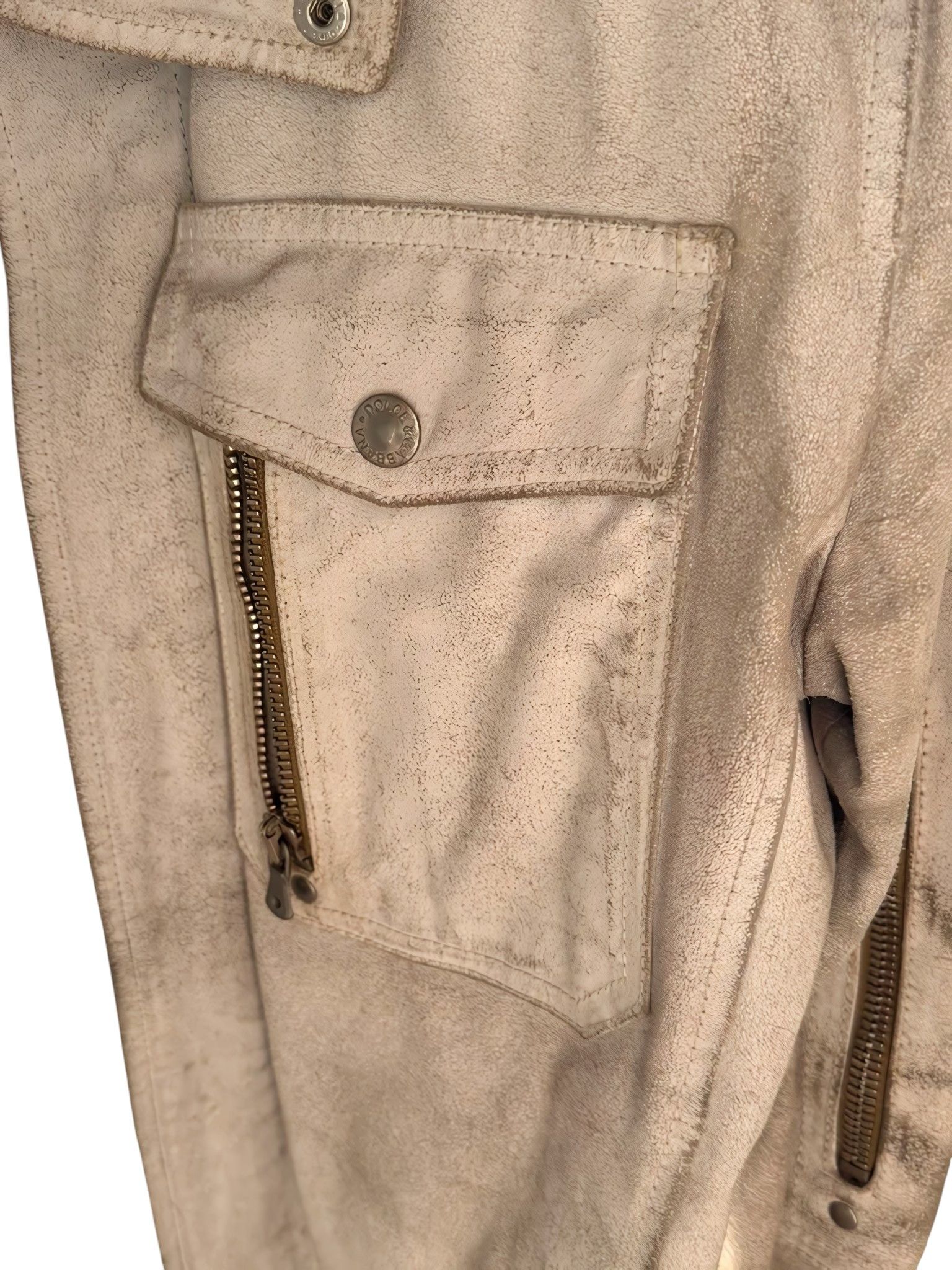 Dolce & Gabbana CALFSKIN LEATHER AGED JACKET Size US L / EU 52-54 / 3 - 4 Thumbnail