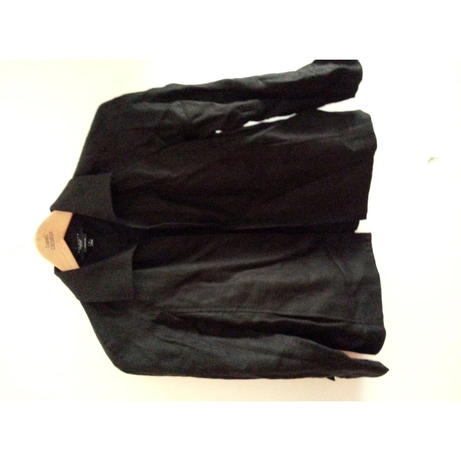 Talbots Talbots Irish Linen Jacket Womens Petite Black Size S / US 4 / IT 40 - 2 Thumbnail