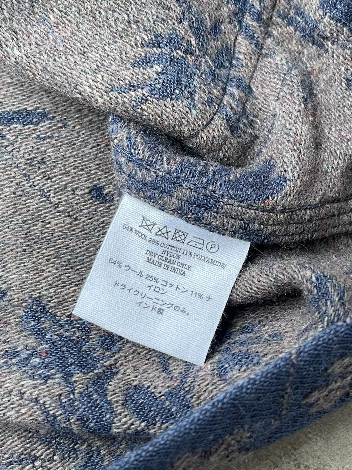 YMC !DS! SS23 YMC Labour Floral Navy Wool Jacquard Jacket Size US L / EU 52-54 / 3 - 20 Thumbnail