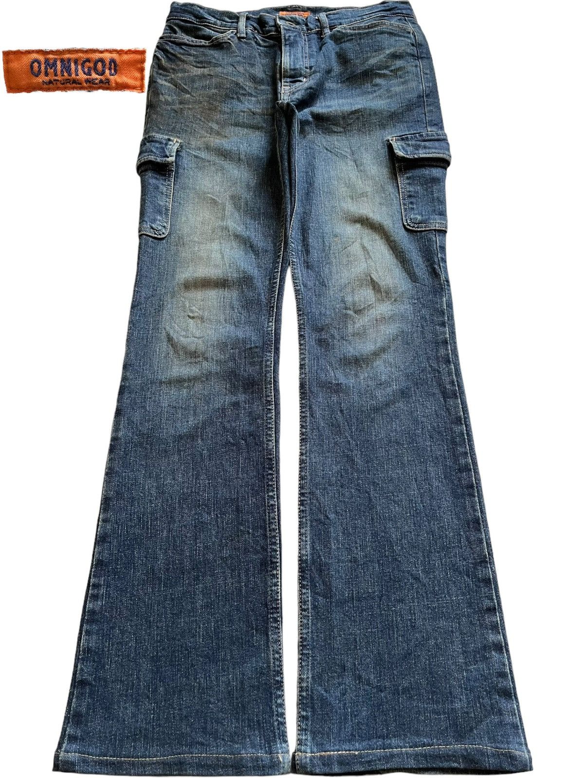Japanese Brand × OMNIGOD × Tornado Mart Vintage Japanese Omnigod Cargo Style Mud Wash Bootcut Jeans Size US 28 / EU 44 - 1 Thumbnail
