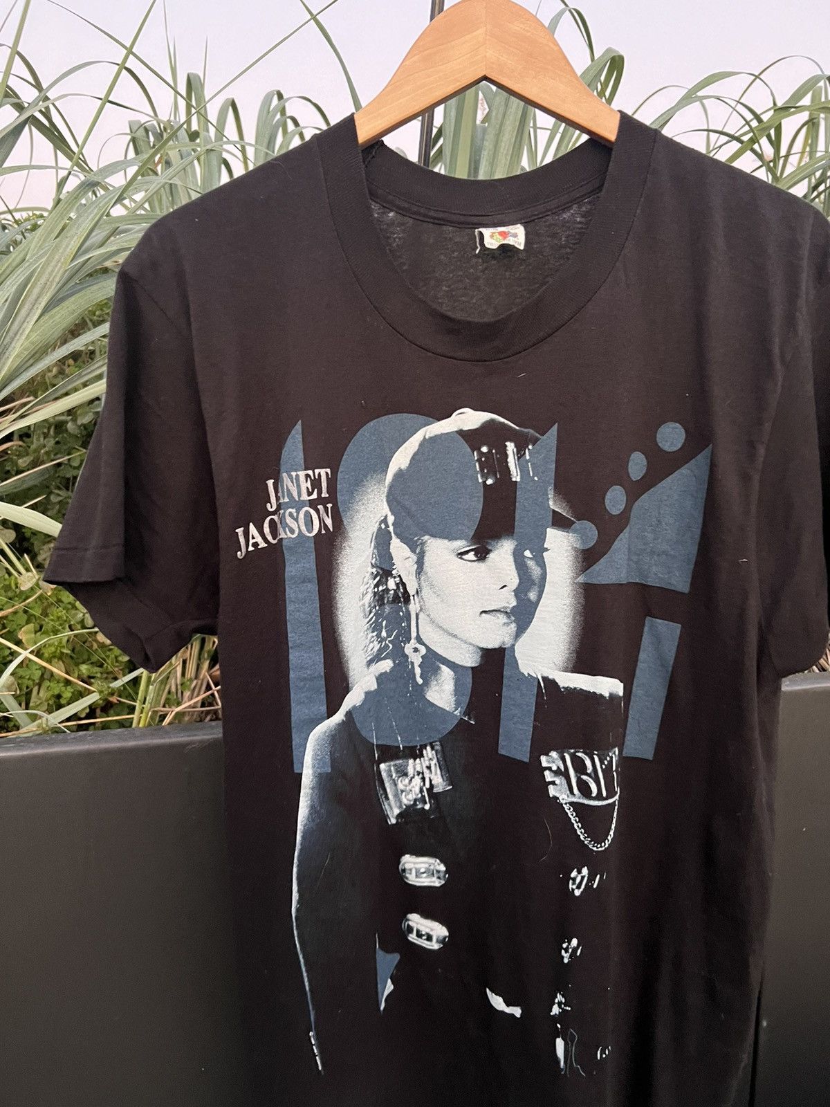 Vintage 90s Janet Jackson Rhythm Nation Tour T Shirt 1990