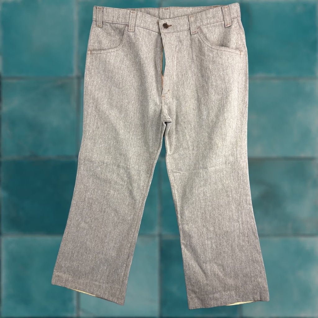 Levi's VINTAGE Levi's Pants Mens Bootcut Gray 70s 36x26 Classic Casual Western Business Holiday Style Retro 1970s Mens Jeans Pants Size US 36 / EU 52 - 1 Thumbnail